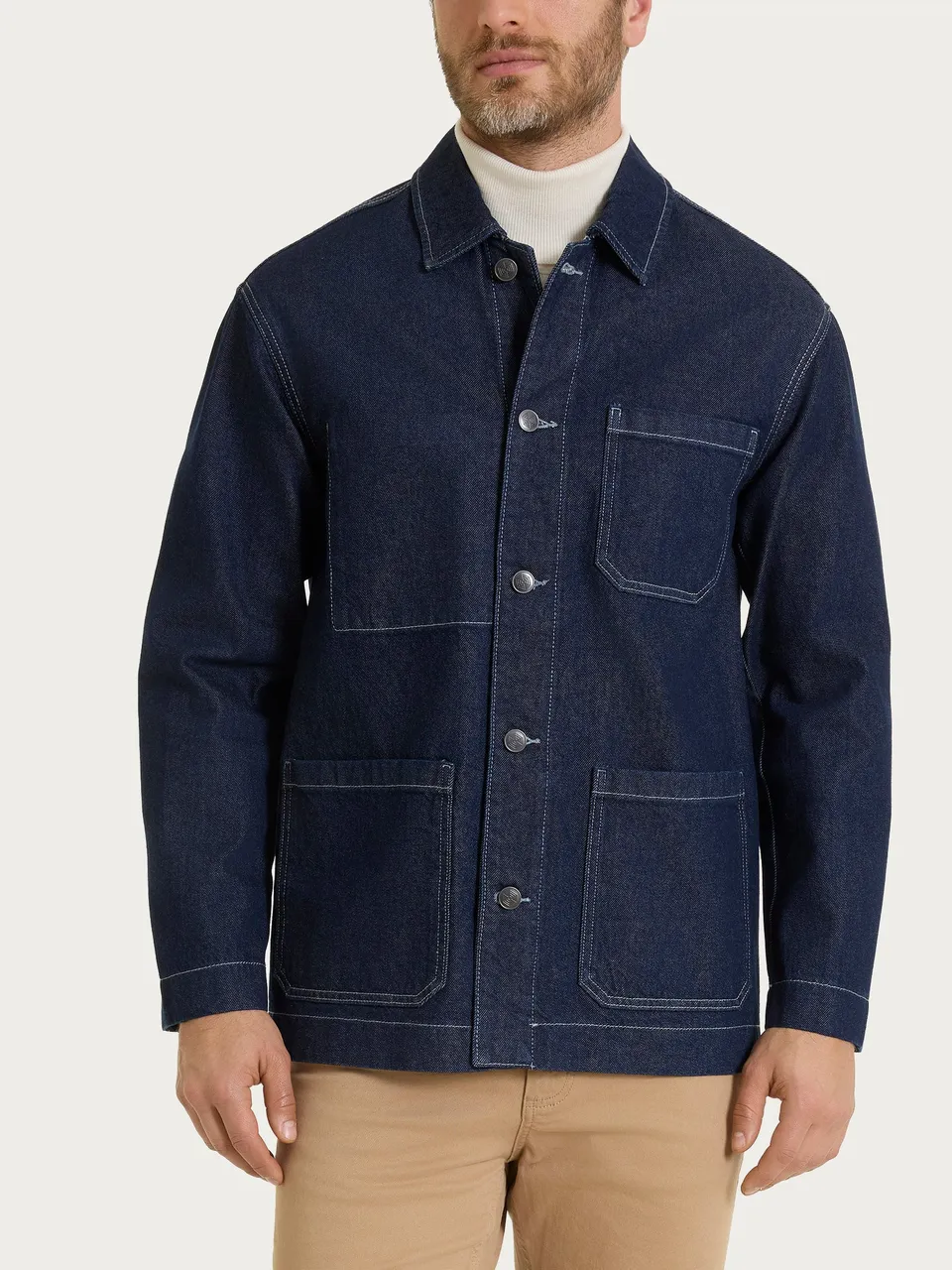 Ragno Giacca Utility Raw Denim Dark Navy