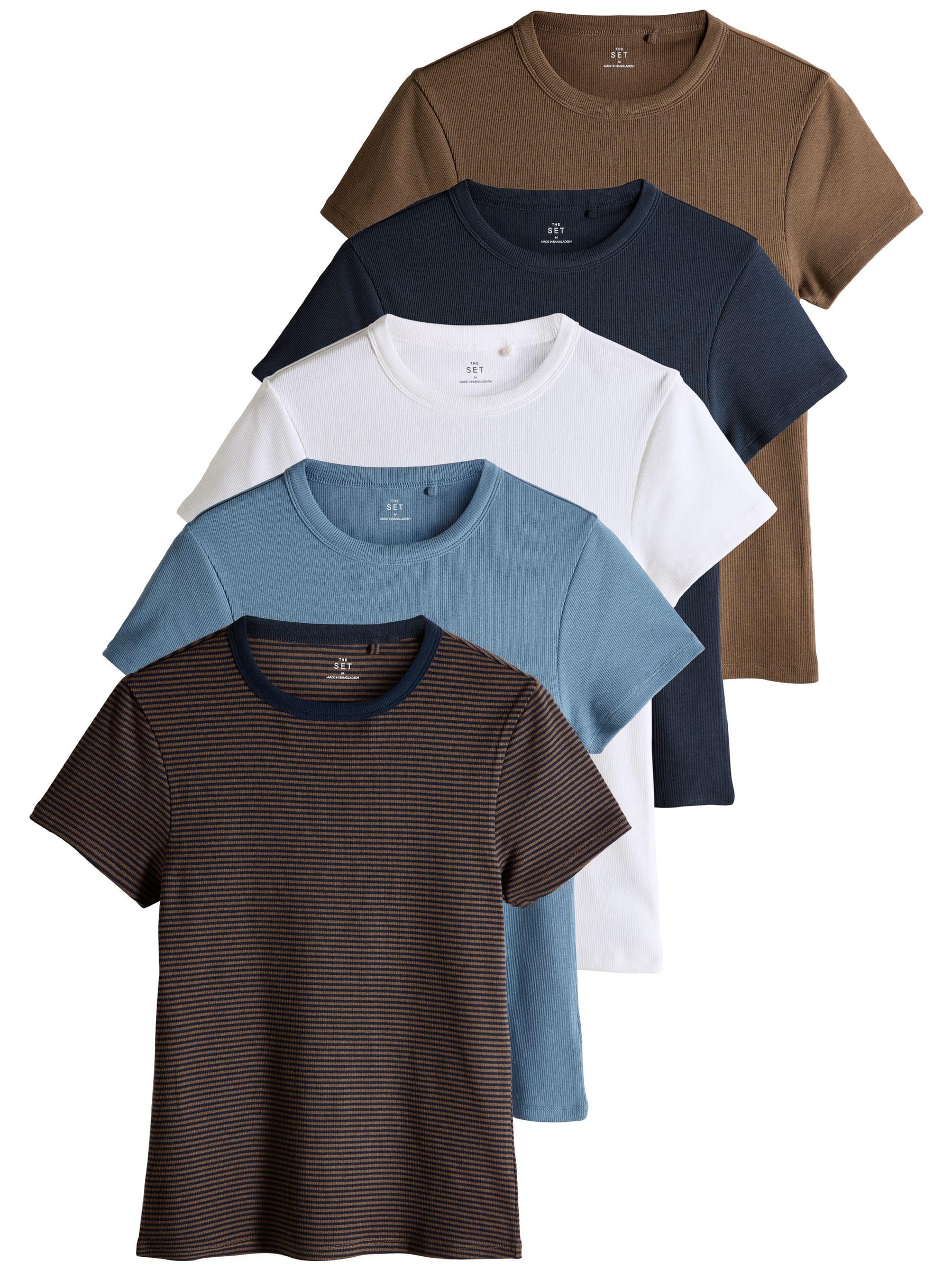 Next The Set 5 Magliette Costine donna maniche corte