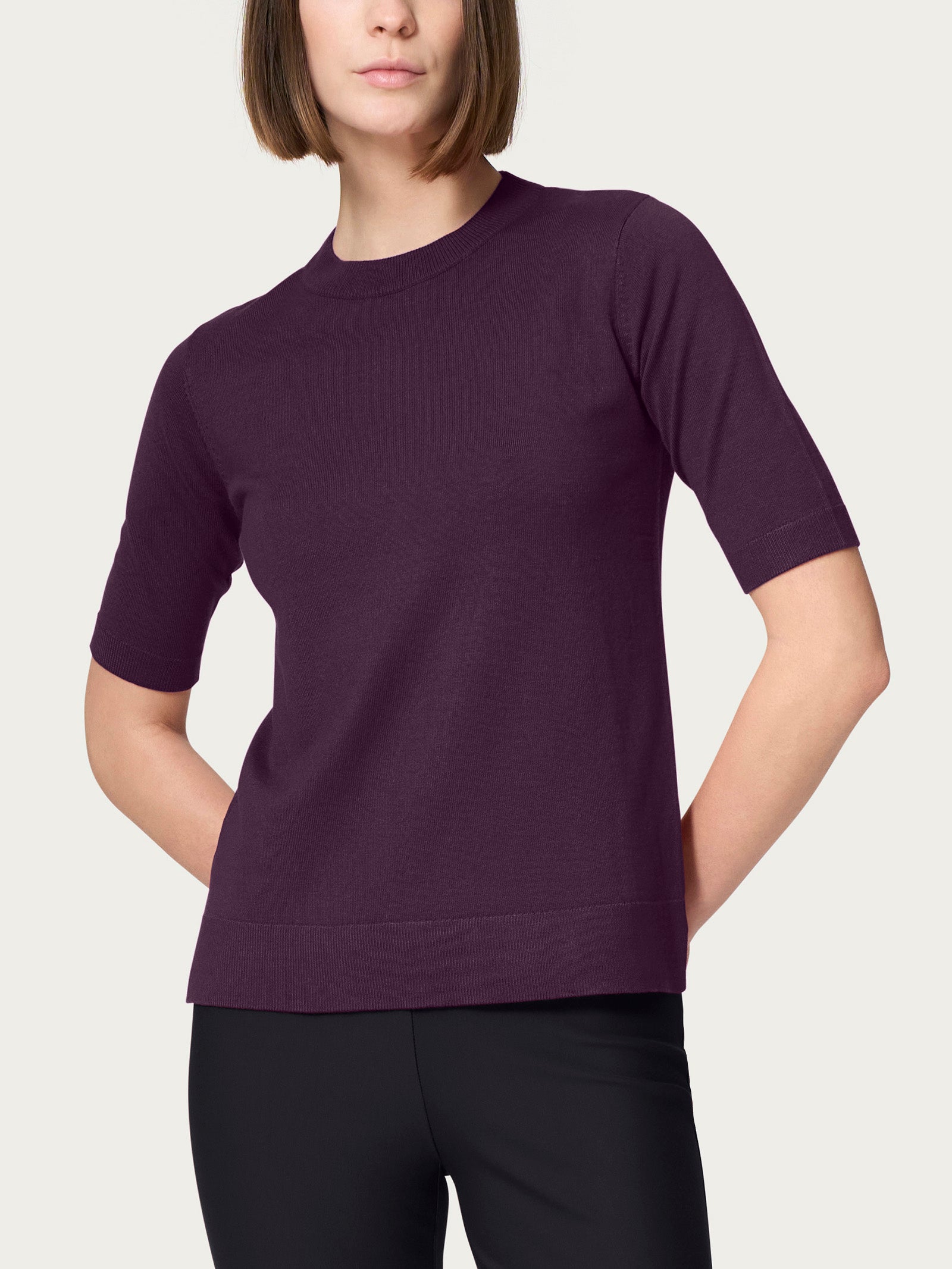 Ragno Four Seasons maglia manica corta Plum Perfect