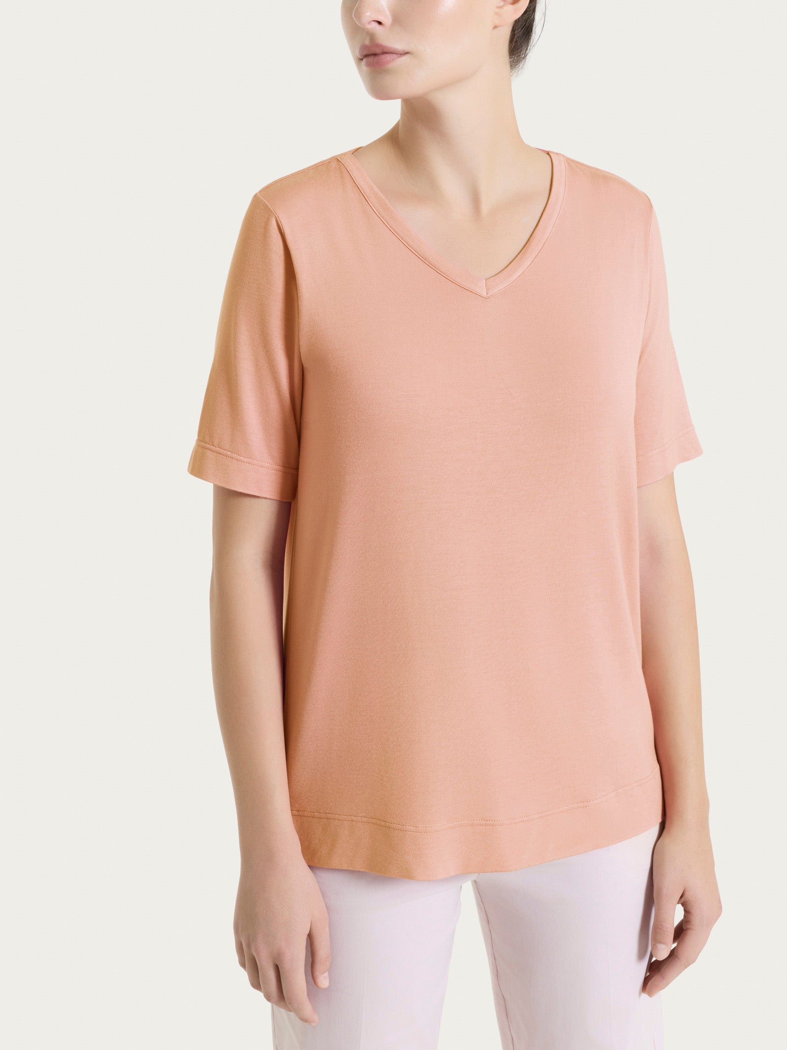 Ragno Viscosa Summer Maglietta Scollo V Cork