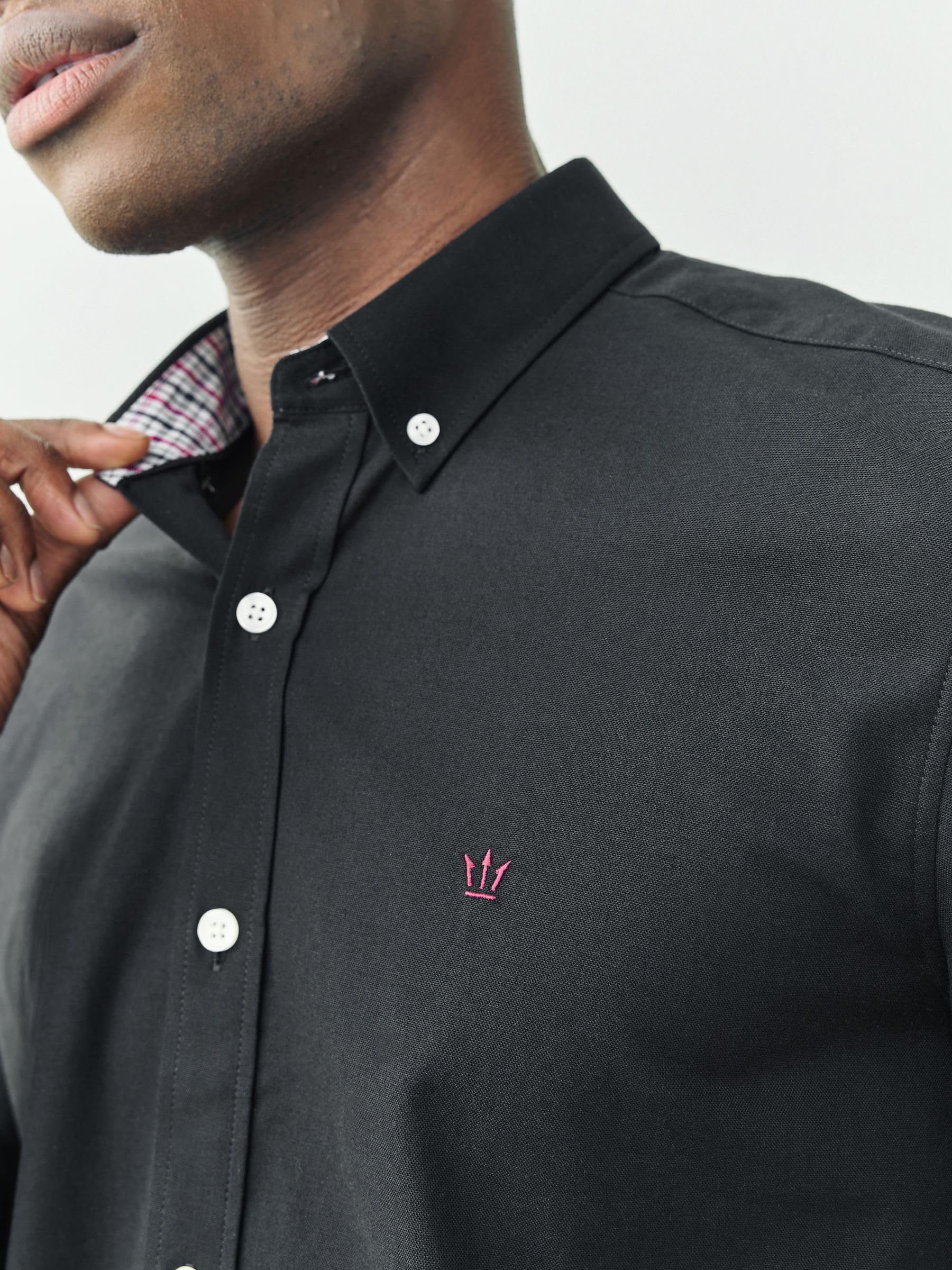 Next Oxford camicia uomo maniche lunghe elasticizzata