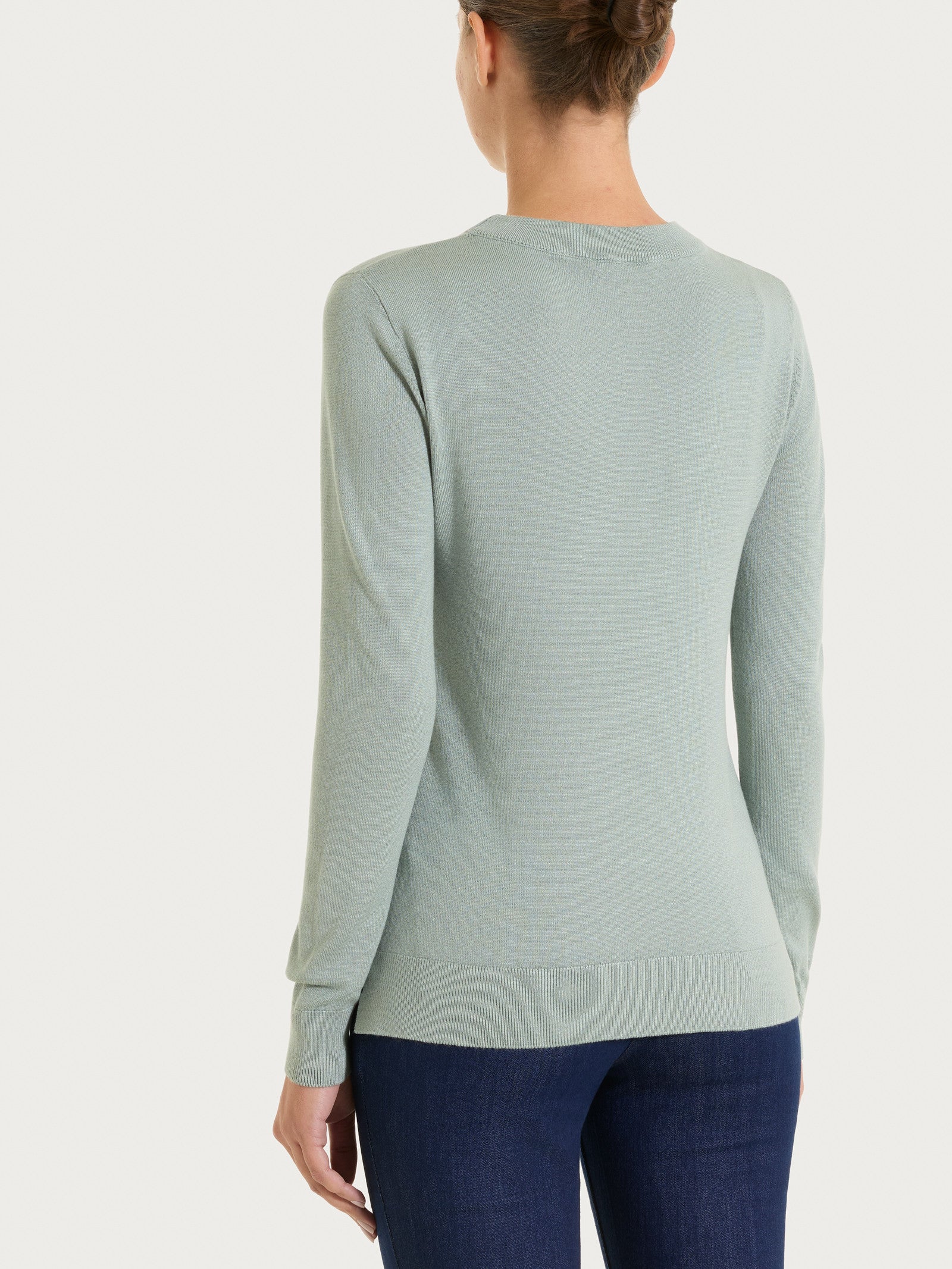 Ragno Four Seasons maglia girocollo verde misto viscosa regular