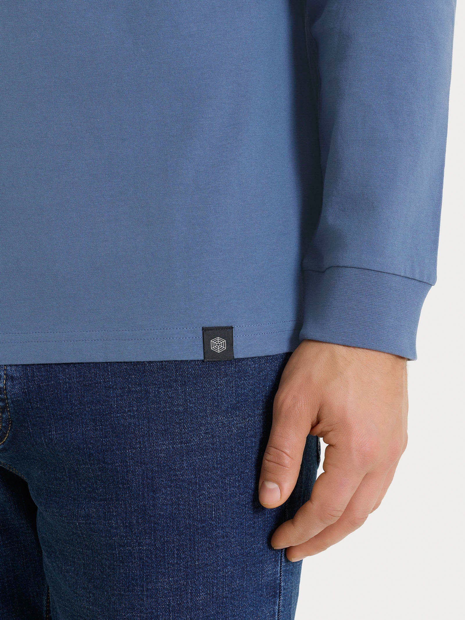 Ragno Heavy Duty Jersey Lunga indigo maglietta cotone