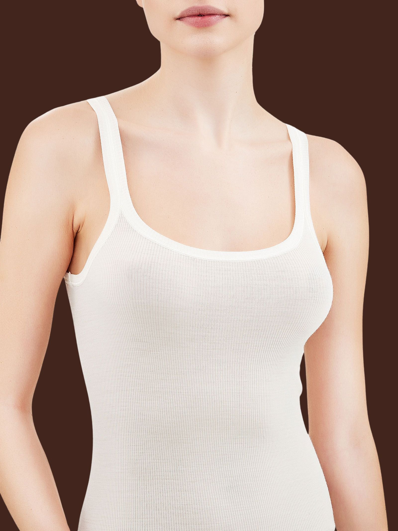 Ragno Wonderwool Top Costina Lana Bianco Seta