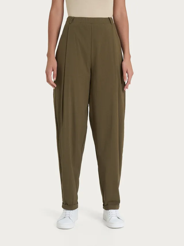 Ragno Super Fresh Pantalone Carrot donna tasche Dark Olive