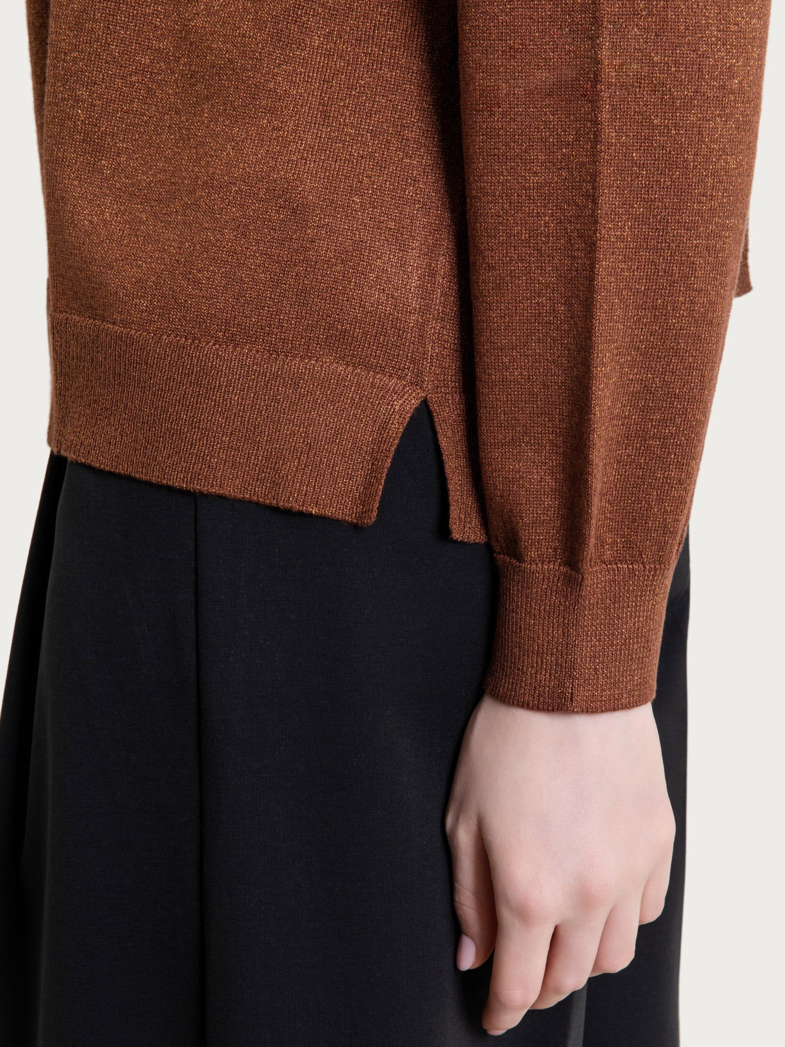 Ragno Cardigan Aperto Lurex Summertime Cappuccino