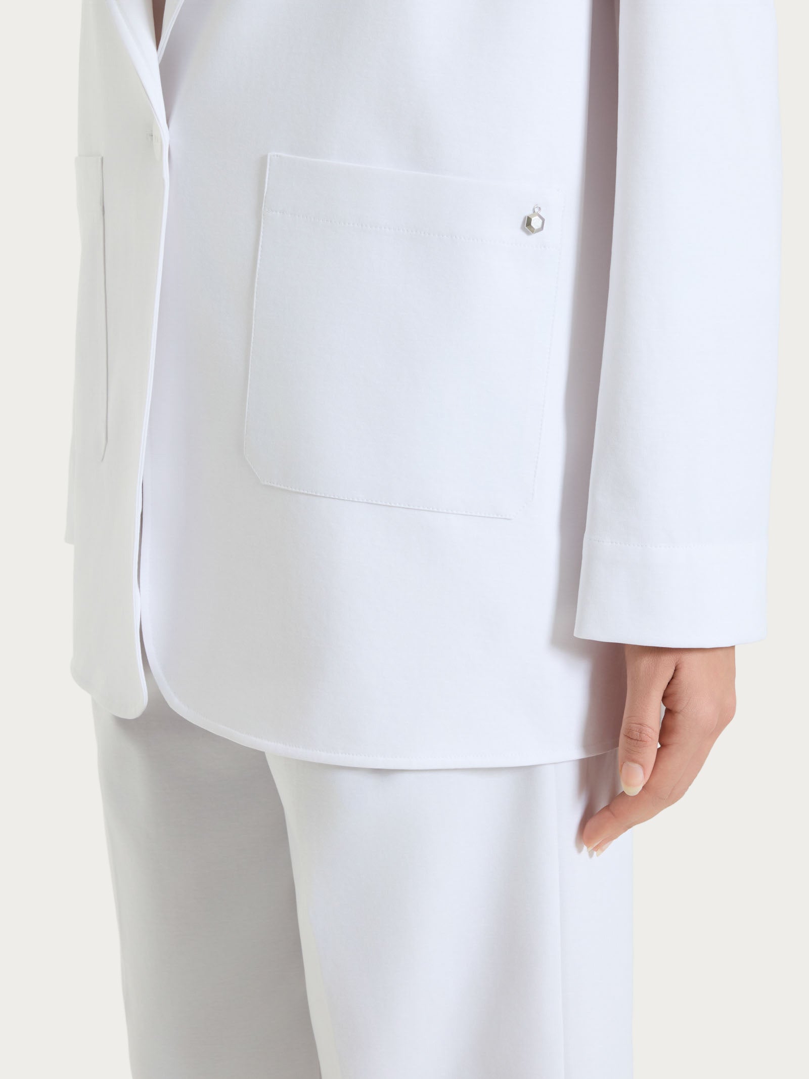 Ragno Compact Light blazer donna bianco un bottone