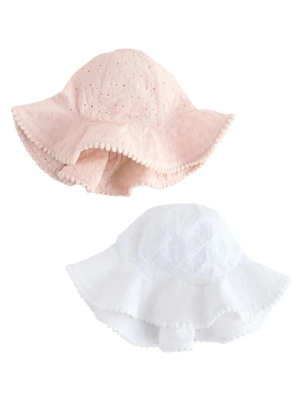 Next cappello estivo bebè sangallo bimba 48 2 pezzi