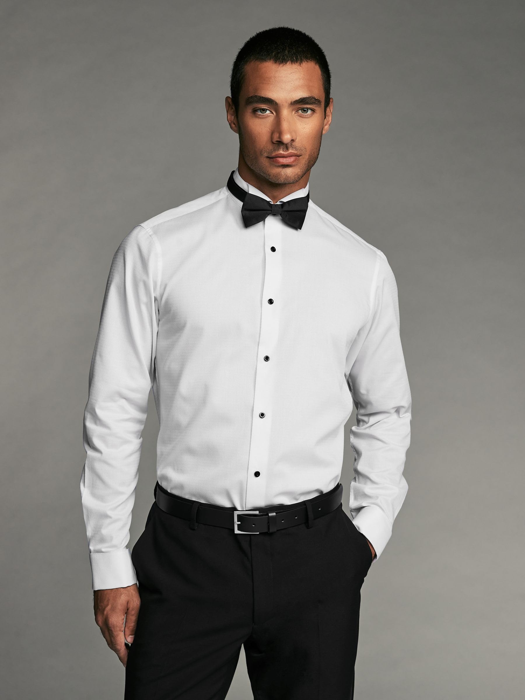 Next Polsini Doppi camicia uomo misto cotone slim