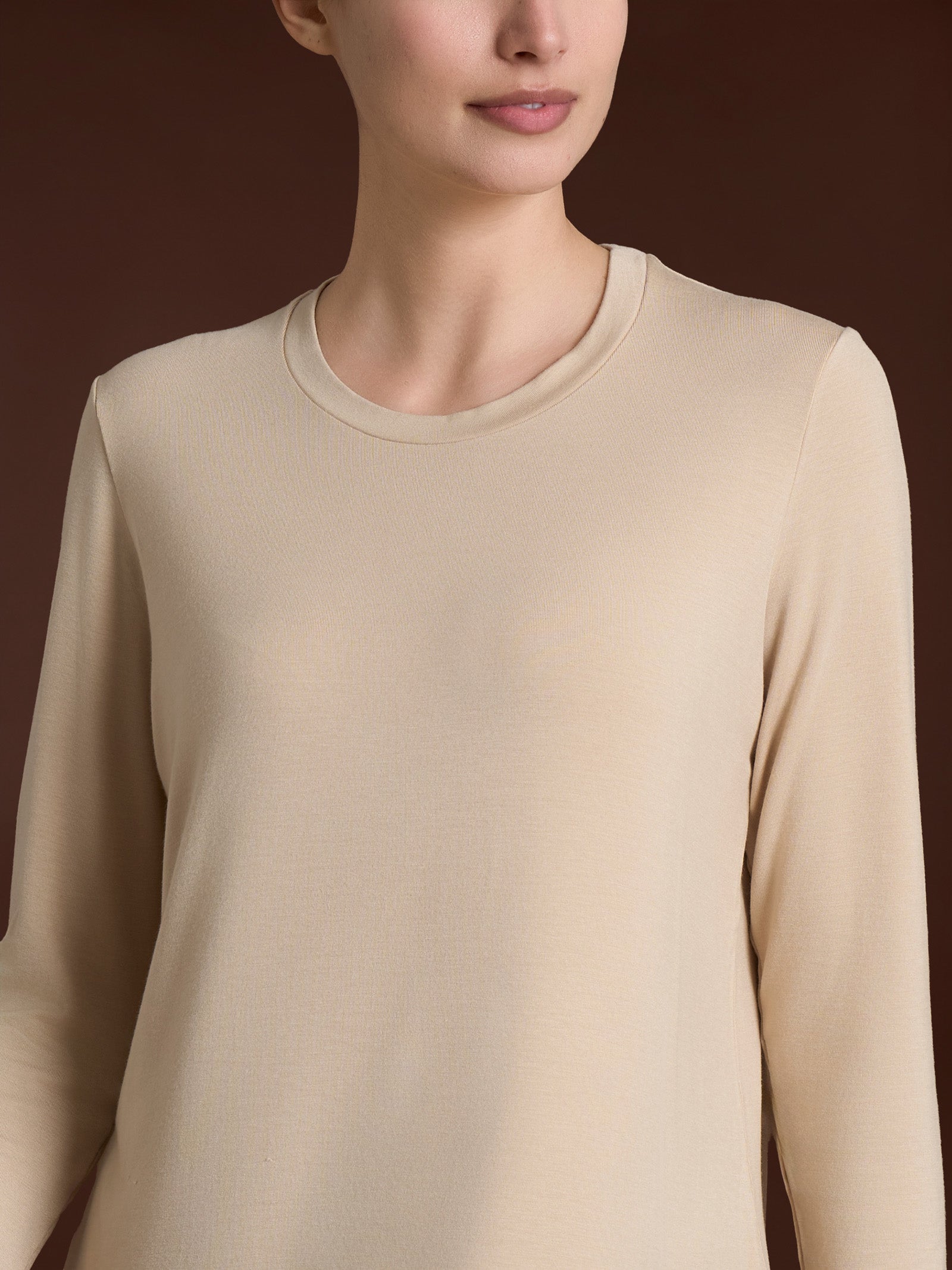 Ragno Eco Viscosa maglietta donna Corda manica lunga