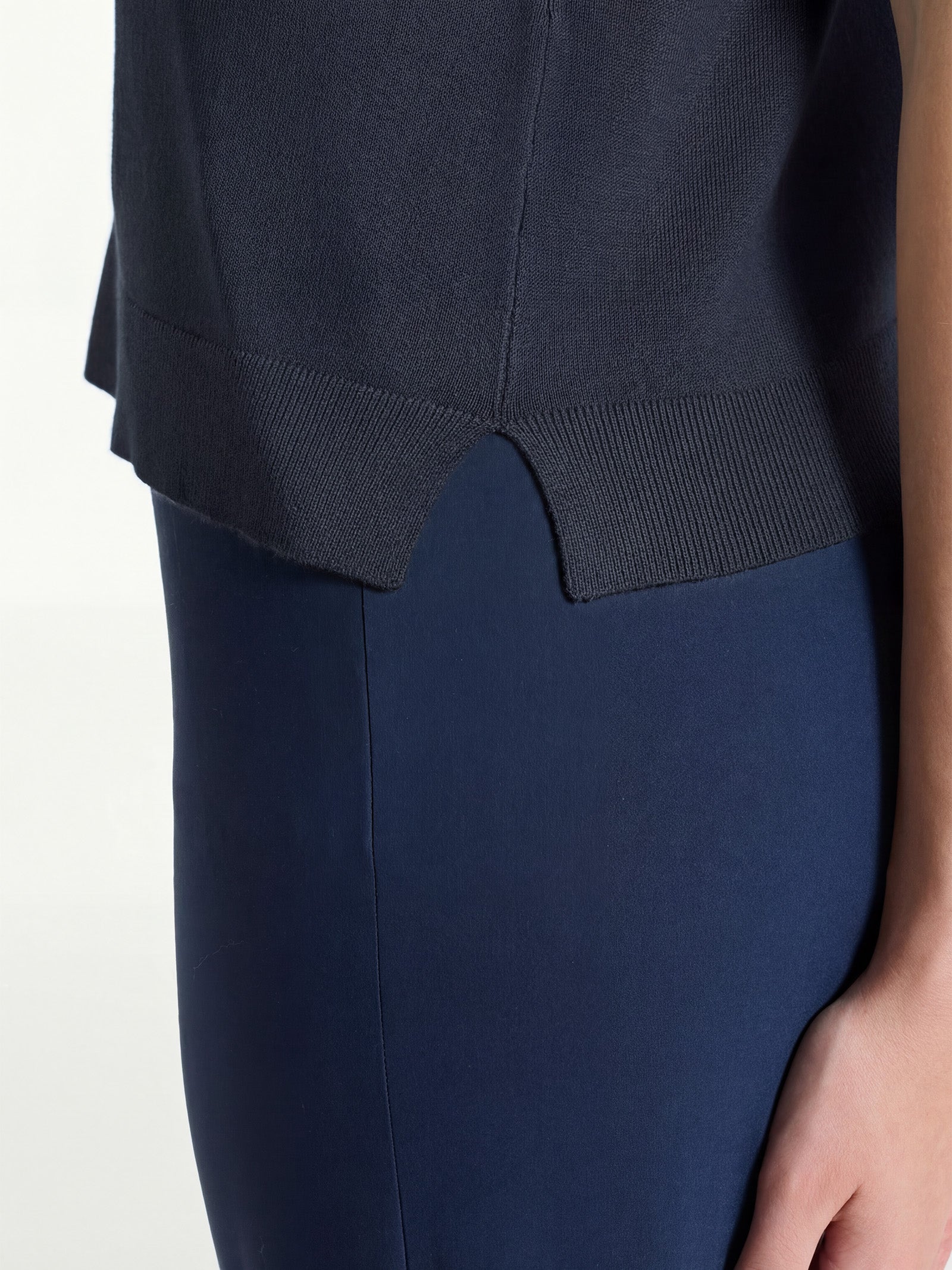 Ragno Summertime gilet smanicato corto blu girocollo