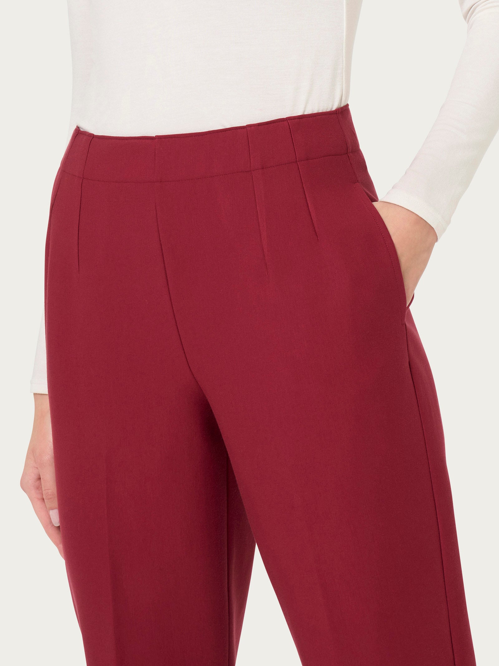 Ragno Compact Pantalone Carrot pantalone tibetan red elastico