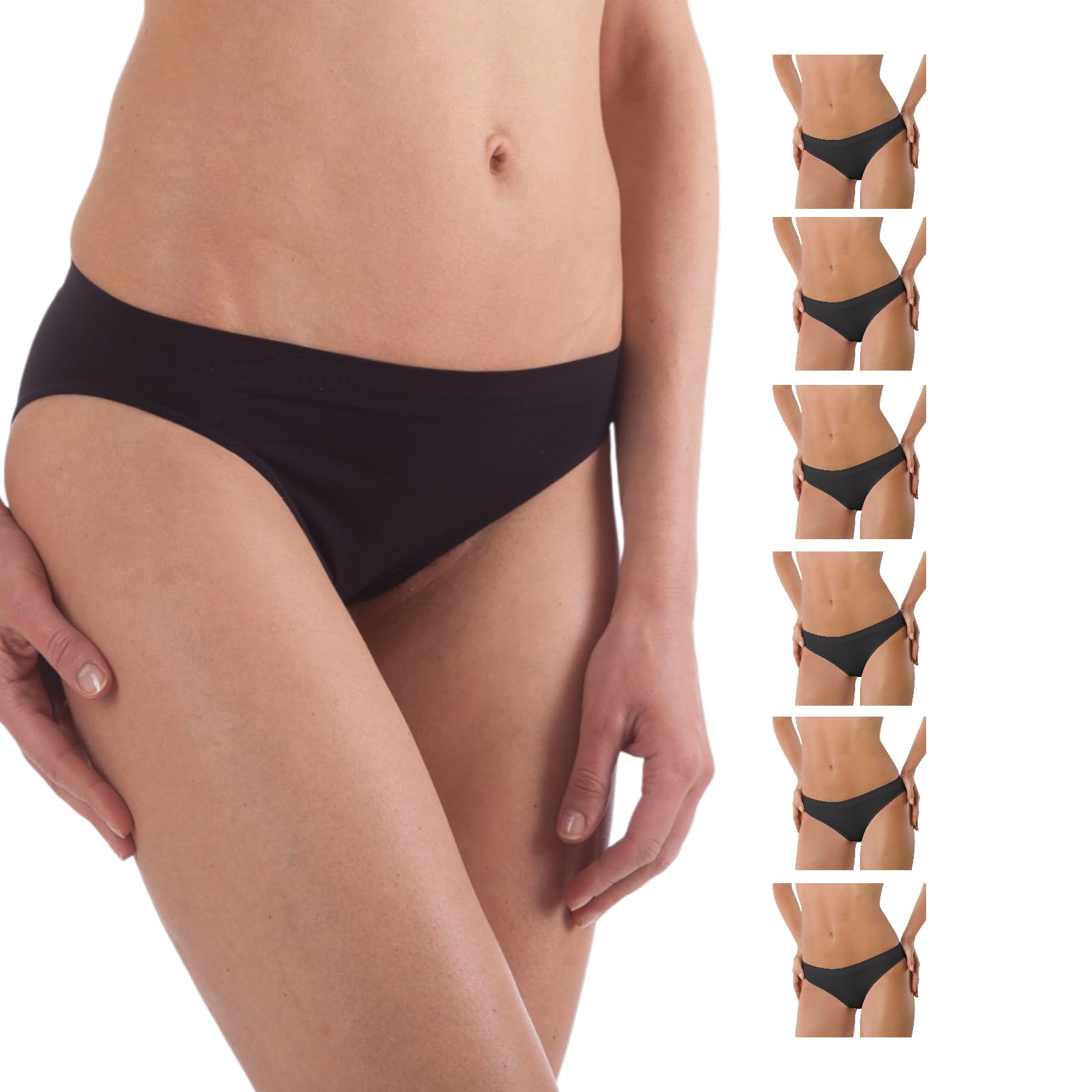 Lady C Slip Vita Bassa Microfibra Bianchi 3 Pezzi S-M