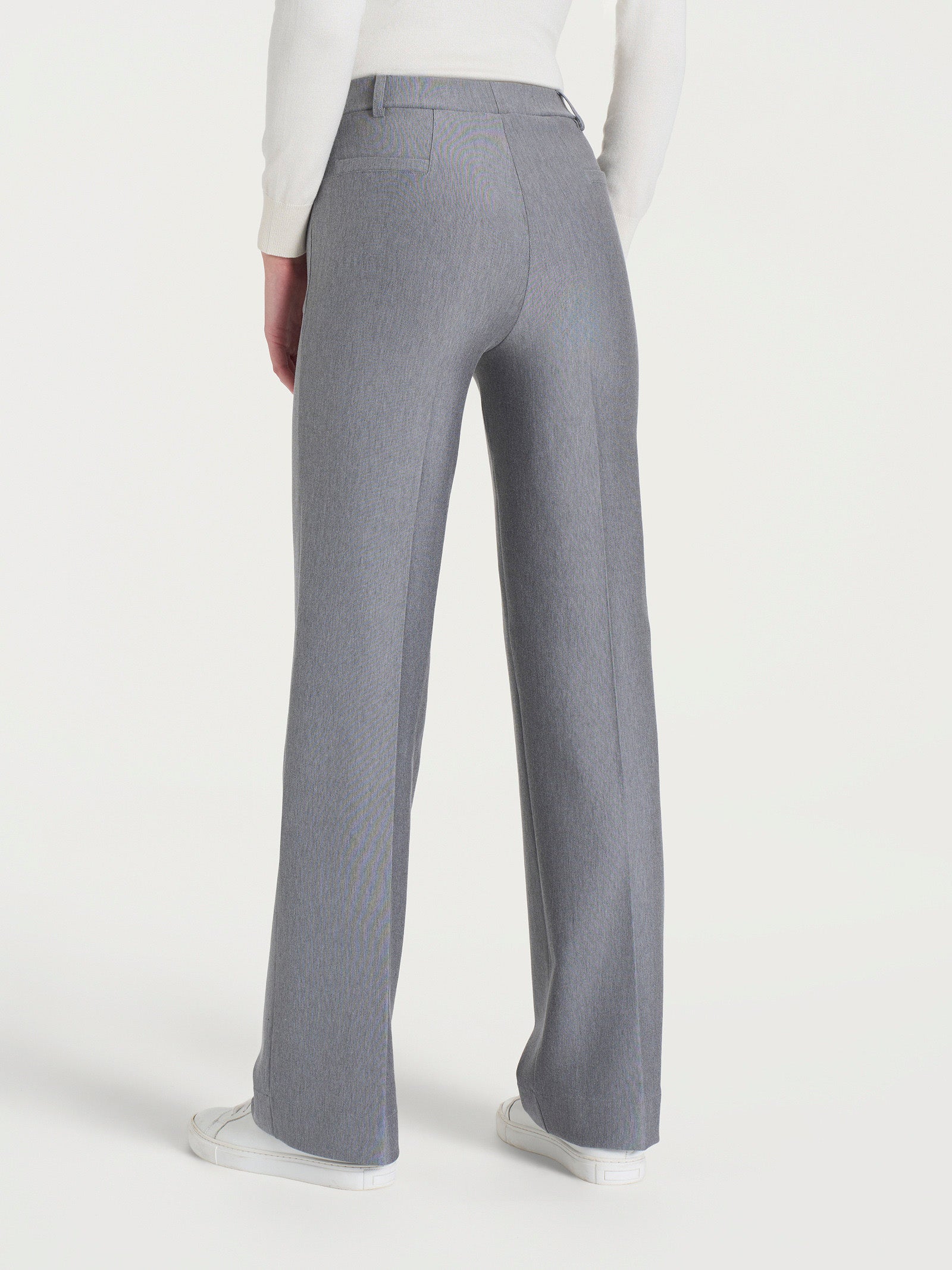 Ragno Compact Pantalone Ampio Grigio Misto Viscosa Elasticizzato