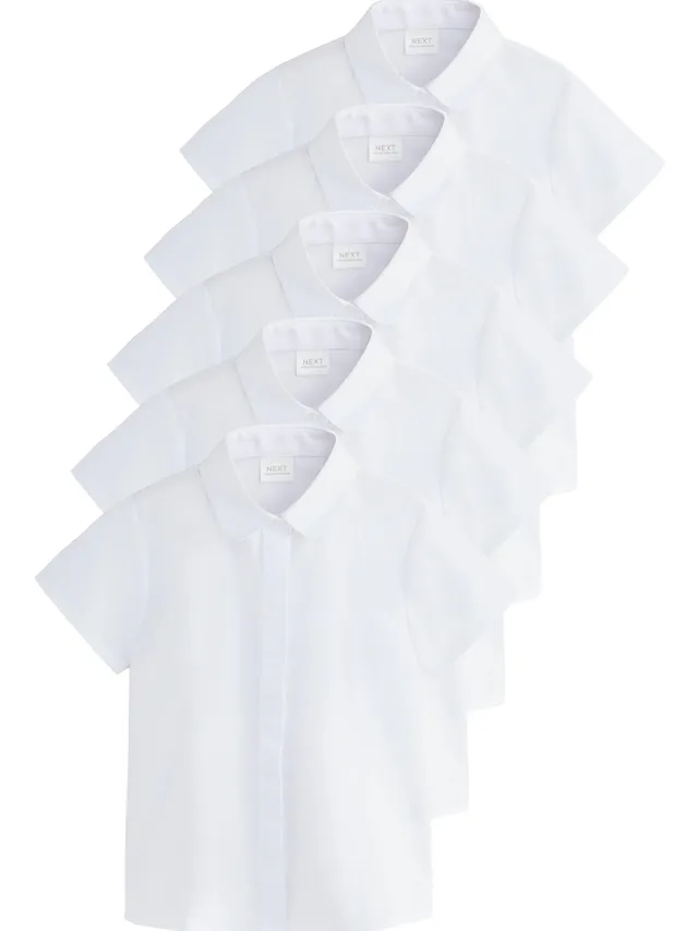 Next camicie scuola bambina maniche corte 5 pezzi 146 cotone