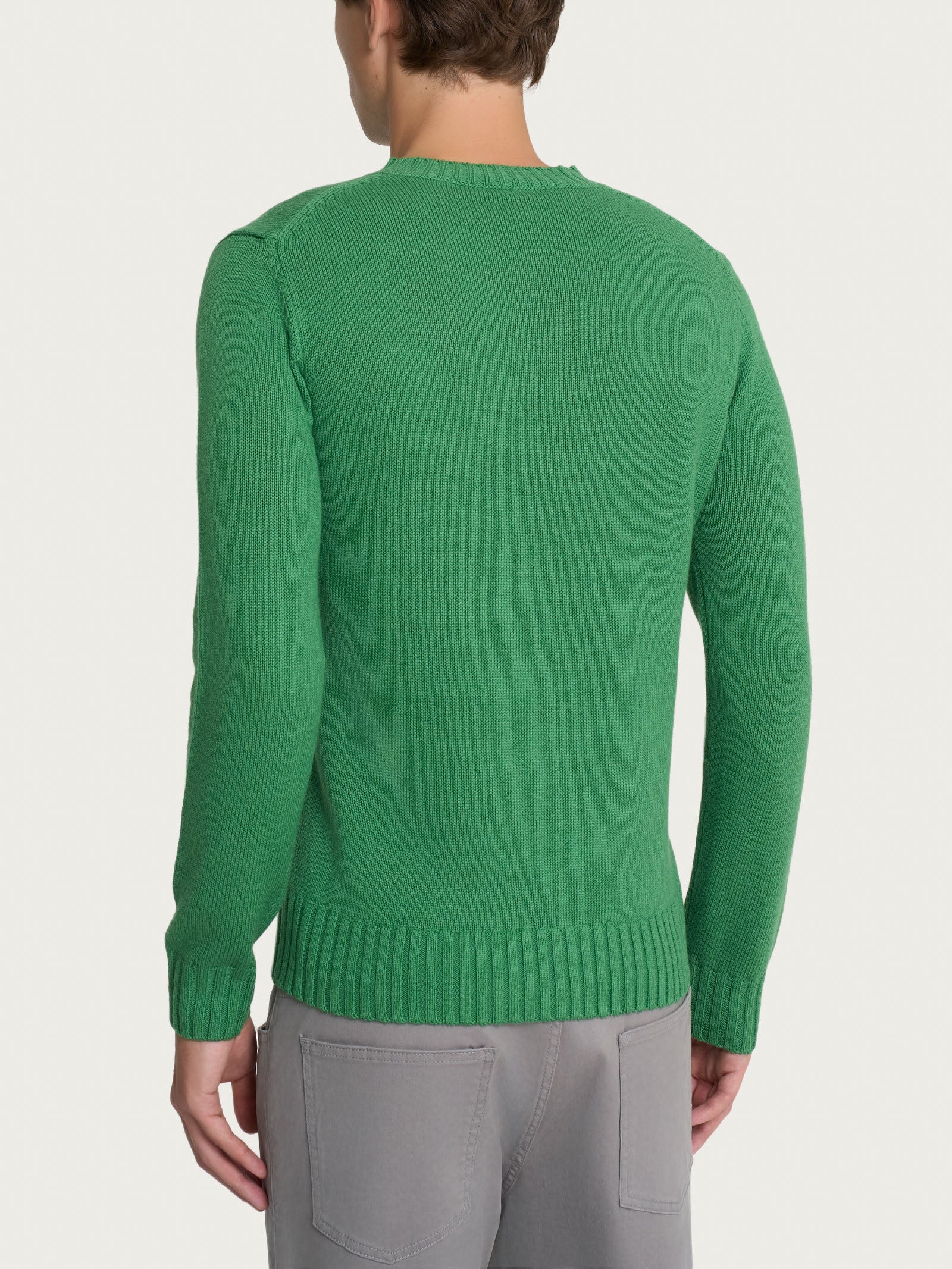 Ragno Nice Wool pull girocollo uomo Juniper misto cotone