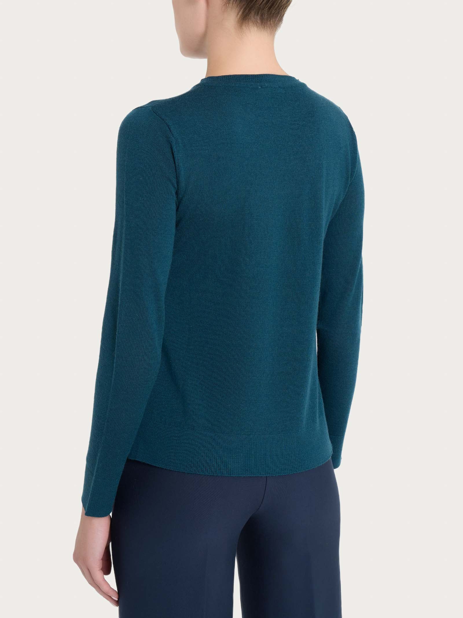 Ragno Merino Soft Maglia Girocollo Lana Reflecting Pond