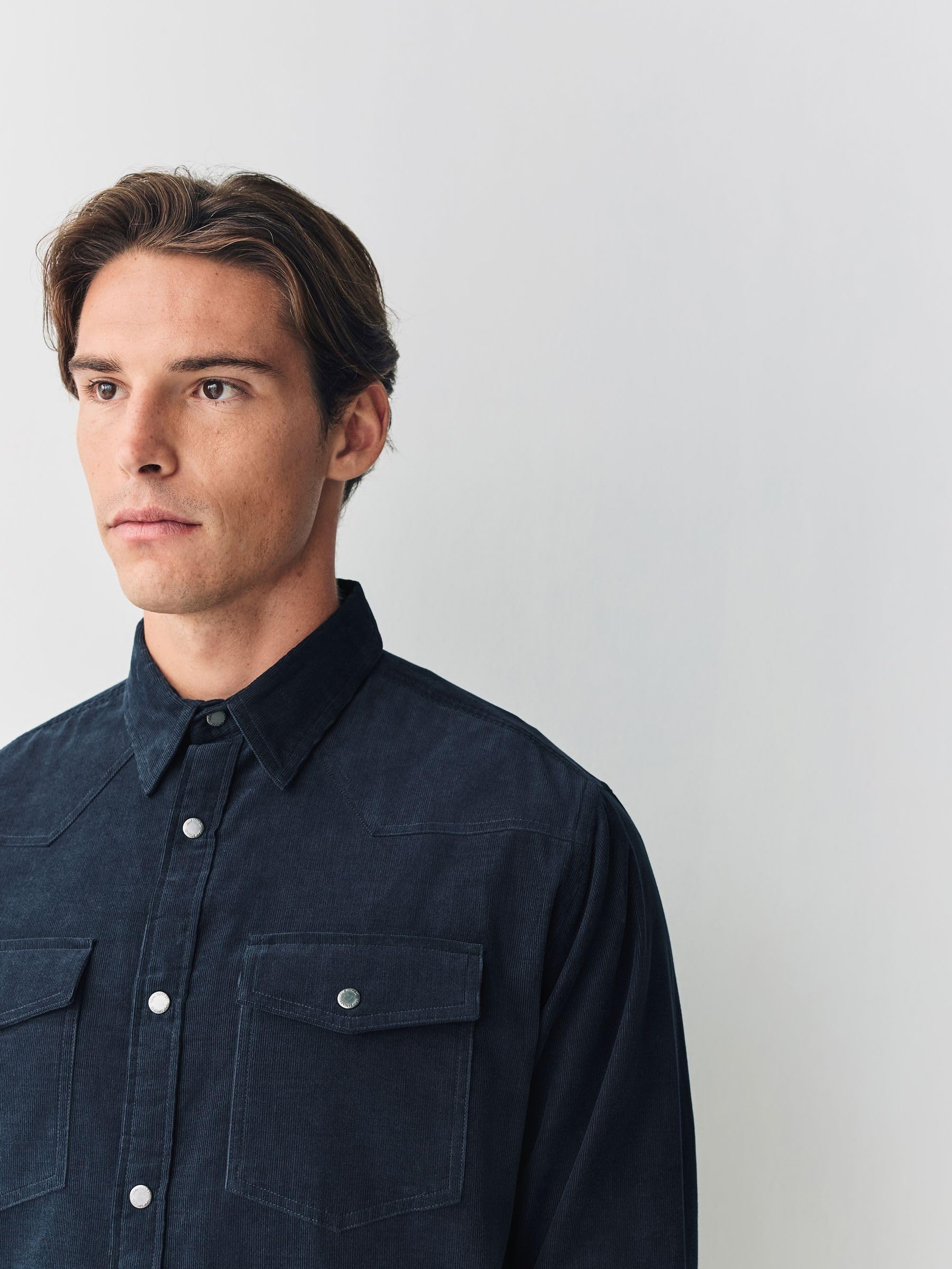 Next camicia velluto a coste western uomo manica lunga taglia XL