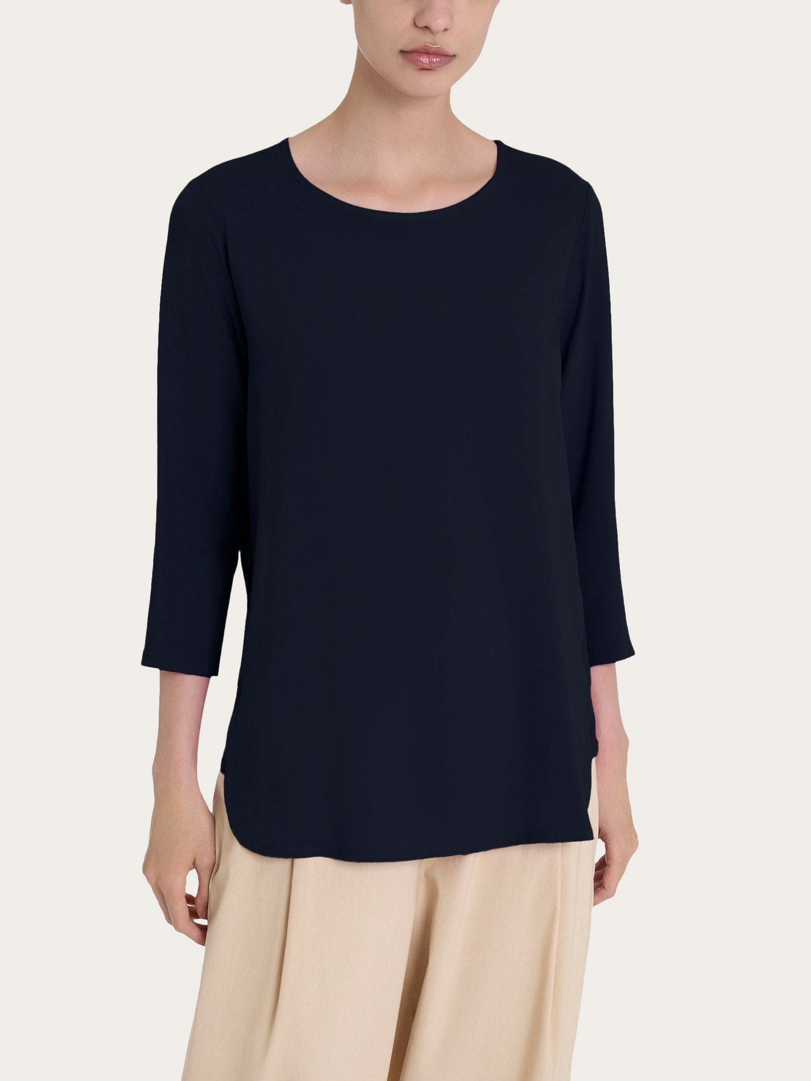 Ragno Viscosa Summer Maglia Girocollo Bleu manica 3/4
