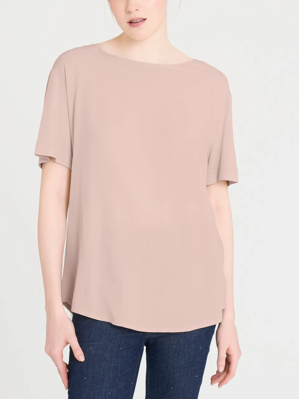 Ragno Viscosa Summer Maglietta Barchetta Cameo Rose corta