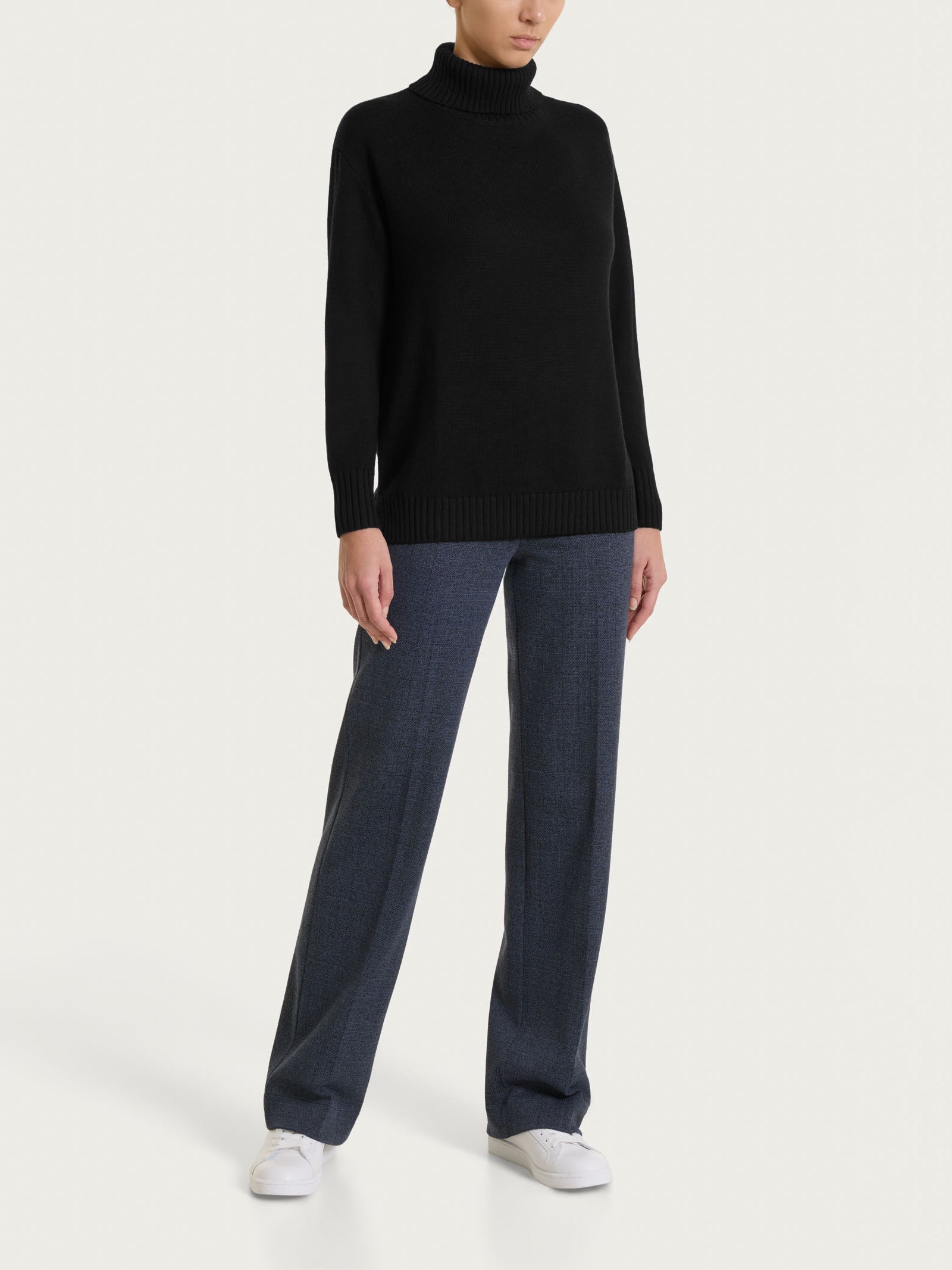 Ragno Merino Soft dolcevita lana nero pura lana vergine