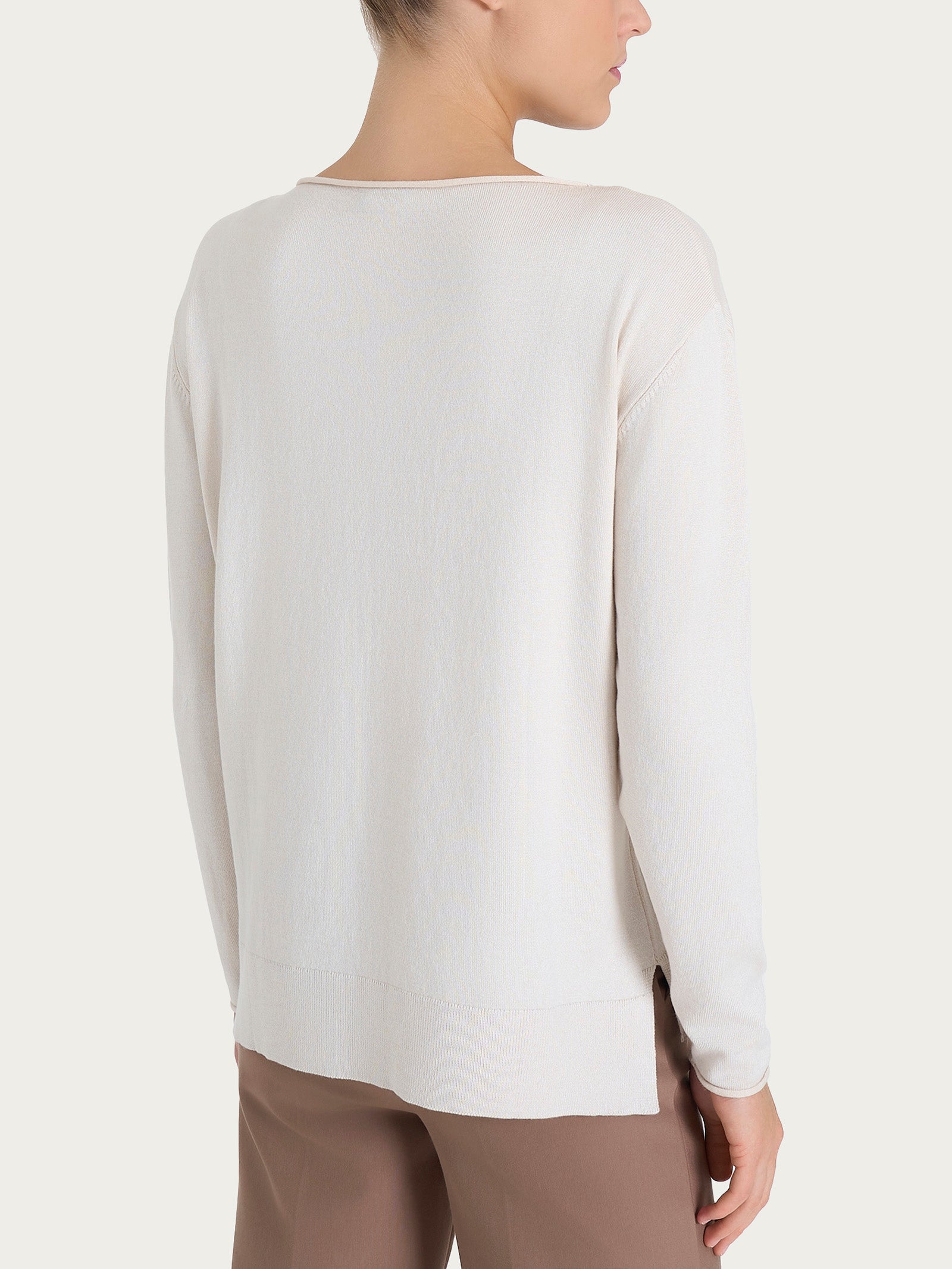 Ragno Four Seasons maglia barchetta donna champignon viscosa