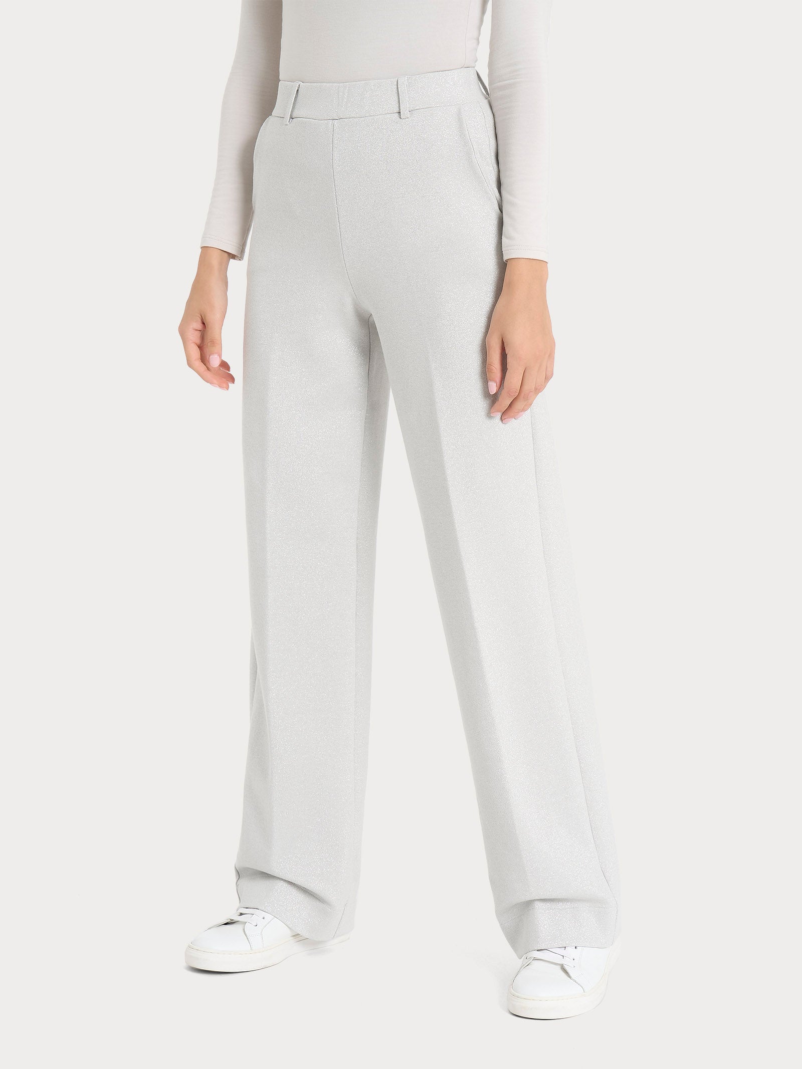 Ragno Eco Jacquard Pantalone Wide Leg Champignon