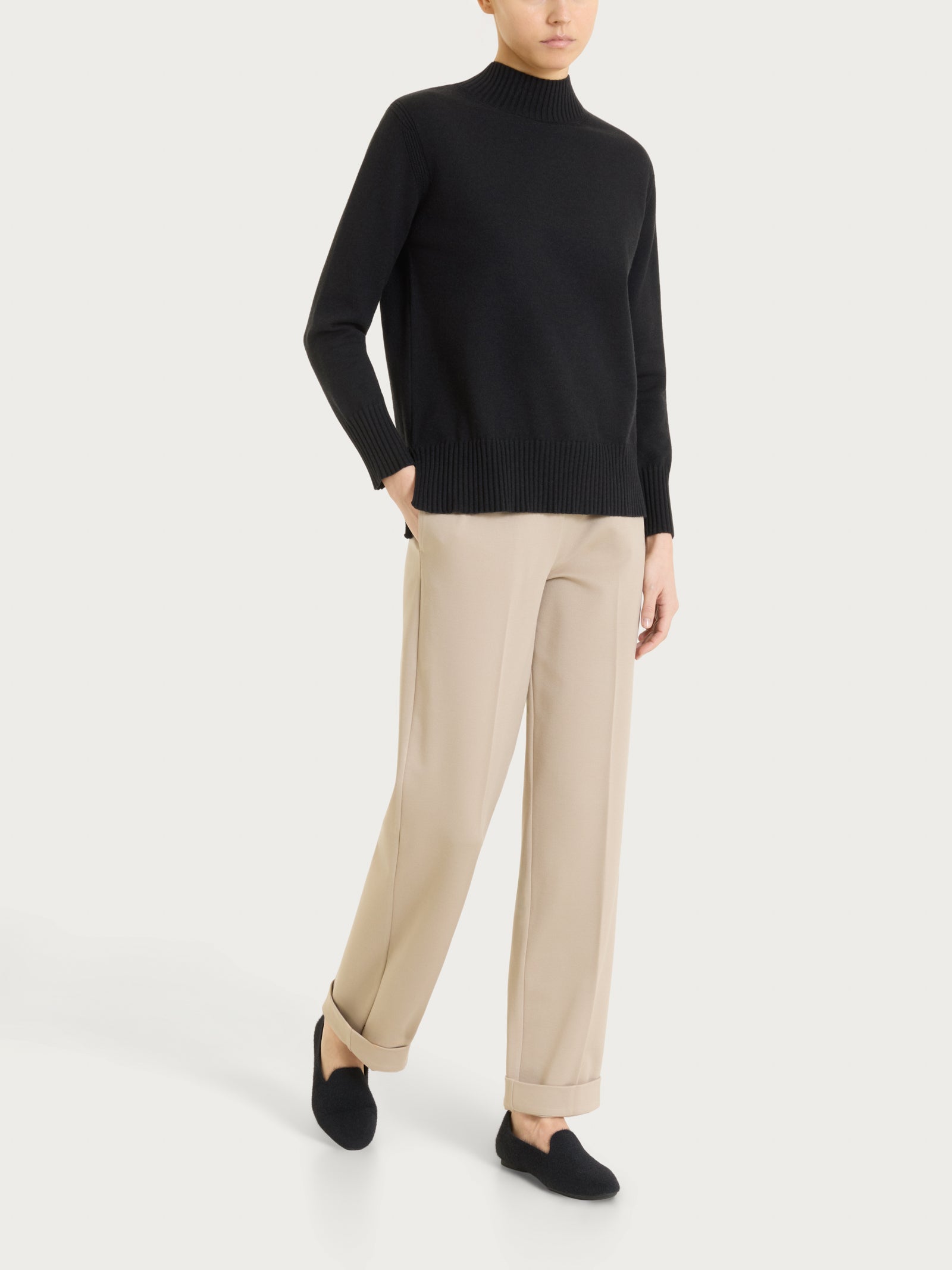 Ragno Soft Wool Lupetto nero manica lunga caldo