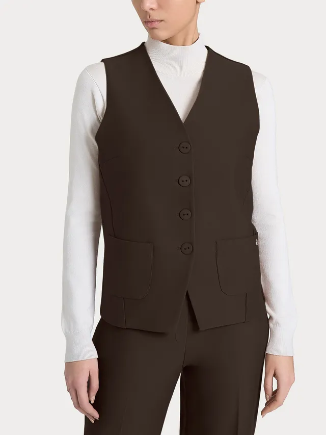 Ragno Compact gilet 4 bottoni Chocolate Torte elasticizzato