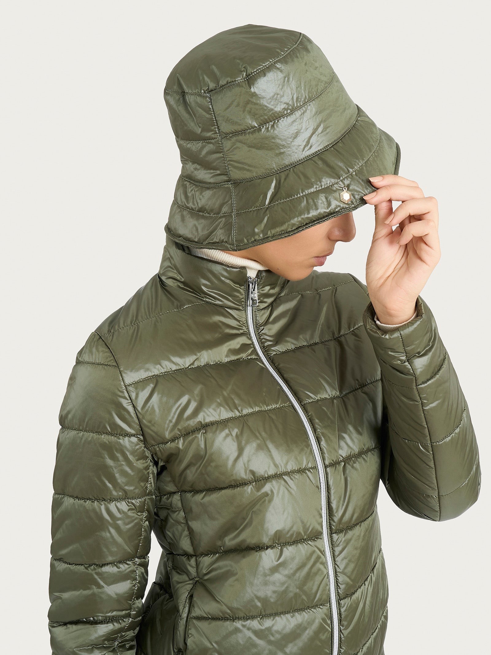 Ragno Comfort cappello bucket donna verde imbottito lana