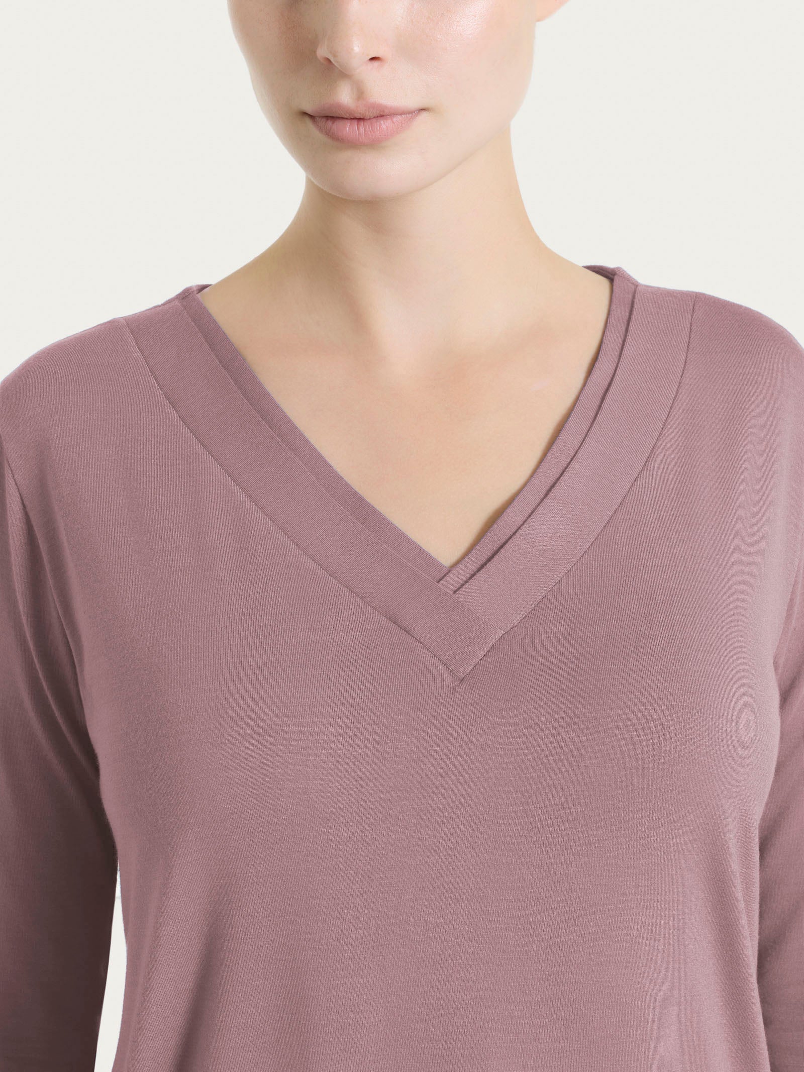 Ragno Viscosa Summer Maglietta Scollo V Twilight Mauve