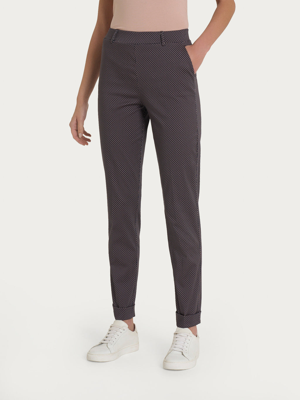 Ragno Satin Power Pantalone chino slim Warm Taupe cravatta