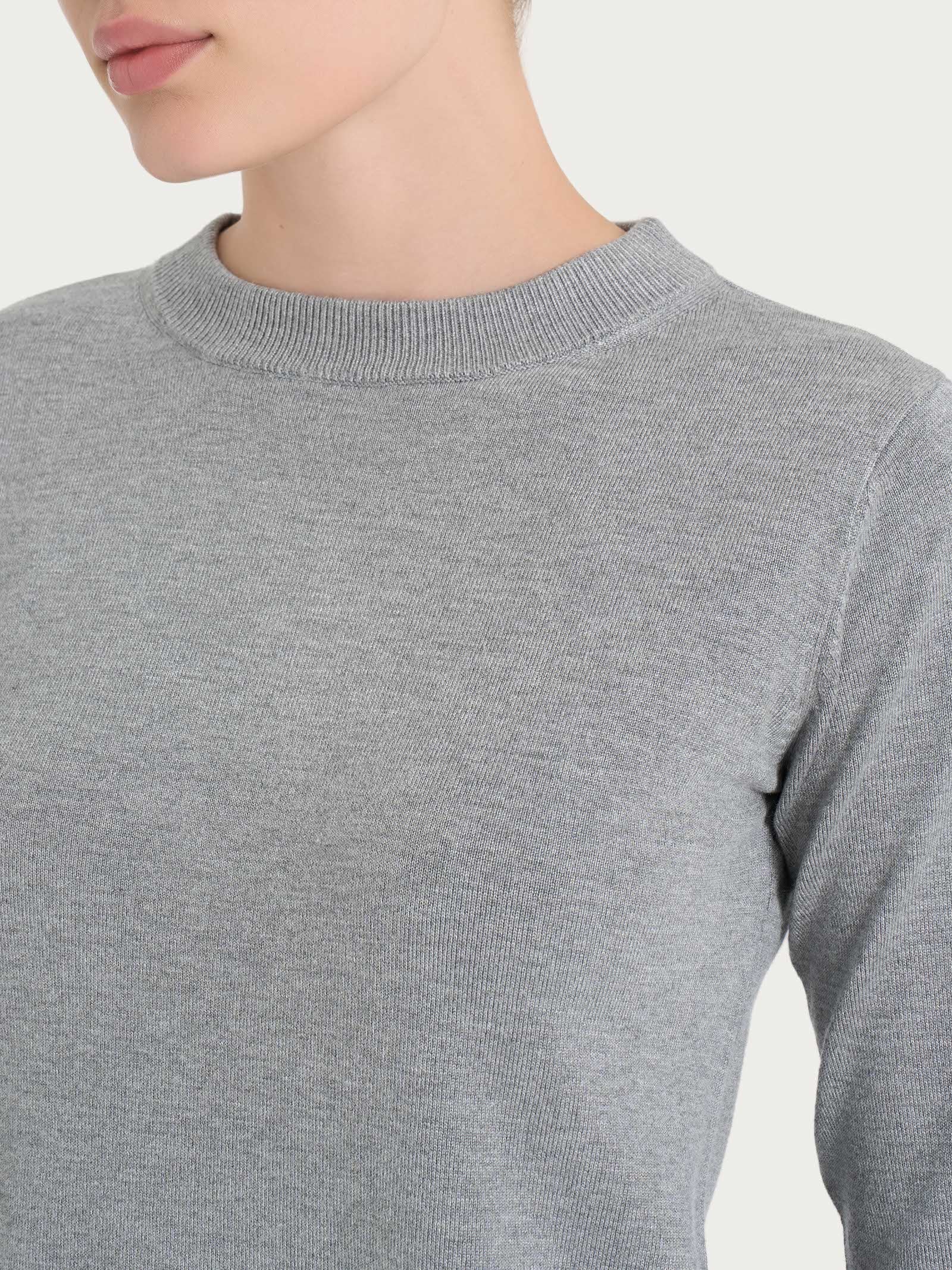 Ragno Four Seasons Maglia Girocollo Donna Ghiaia Mel