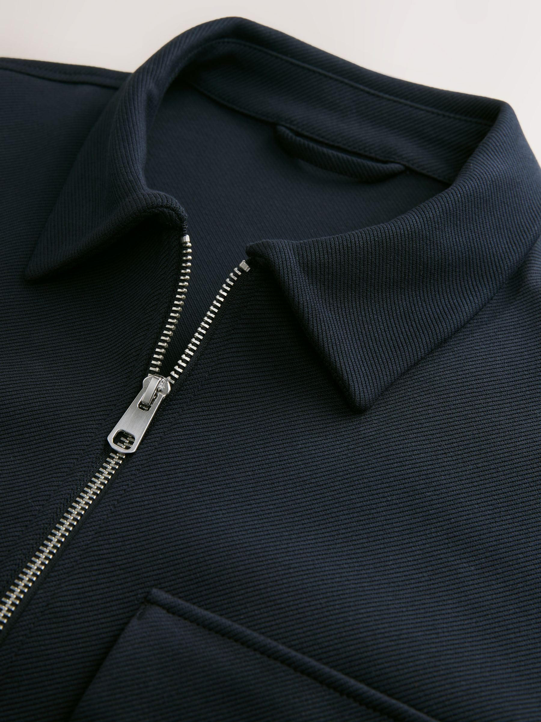 Next N. Premium giacca camicia uomo jersey con zip