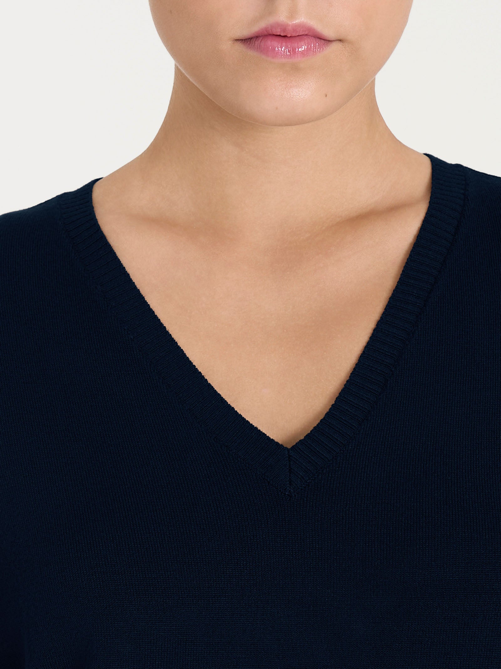 Ragno Four Seasons maglia scollo V bleu vestibilità boxy