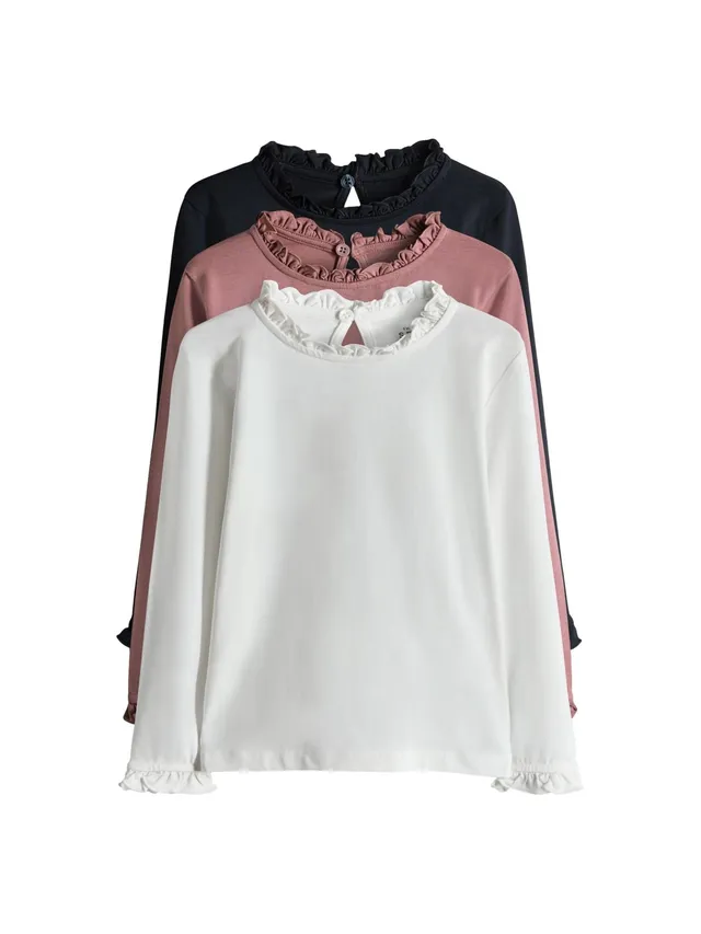 Next The Set Magliette Bambina Manica Lunga x3 Volant