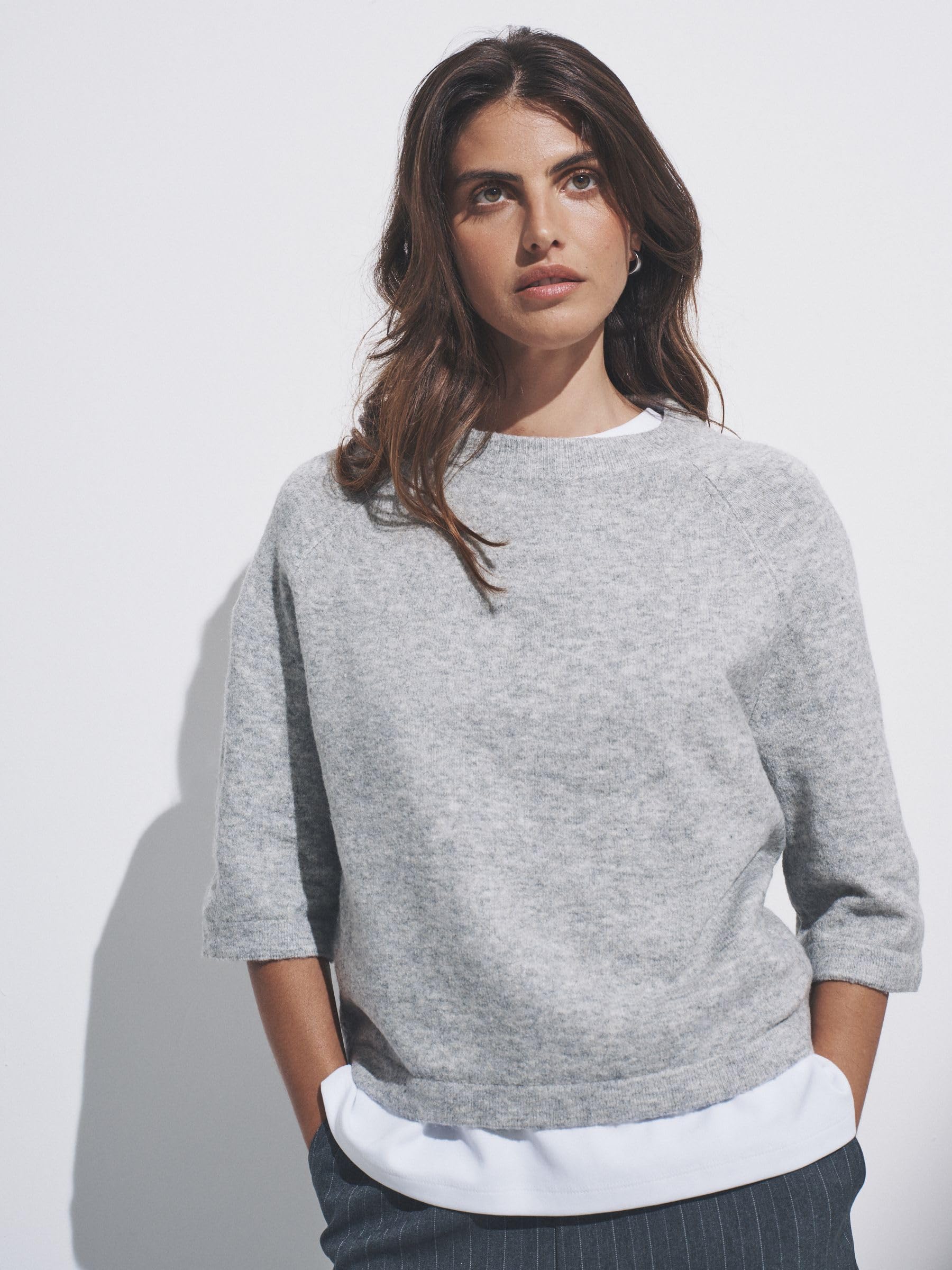 Geo Next The Set T-shirt Girocollo Maglia Lana 3 Pezzi