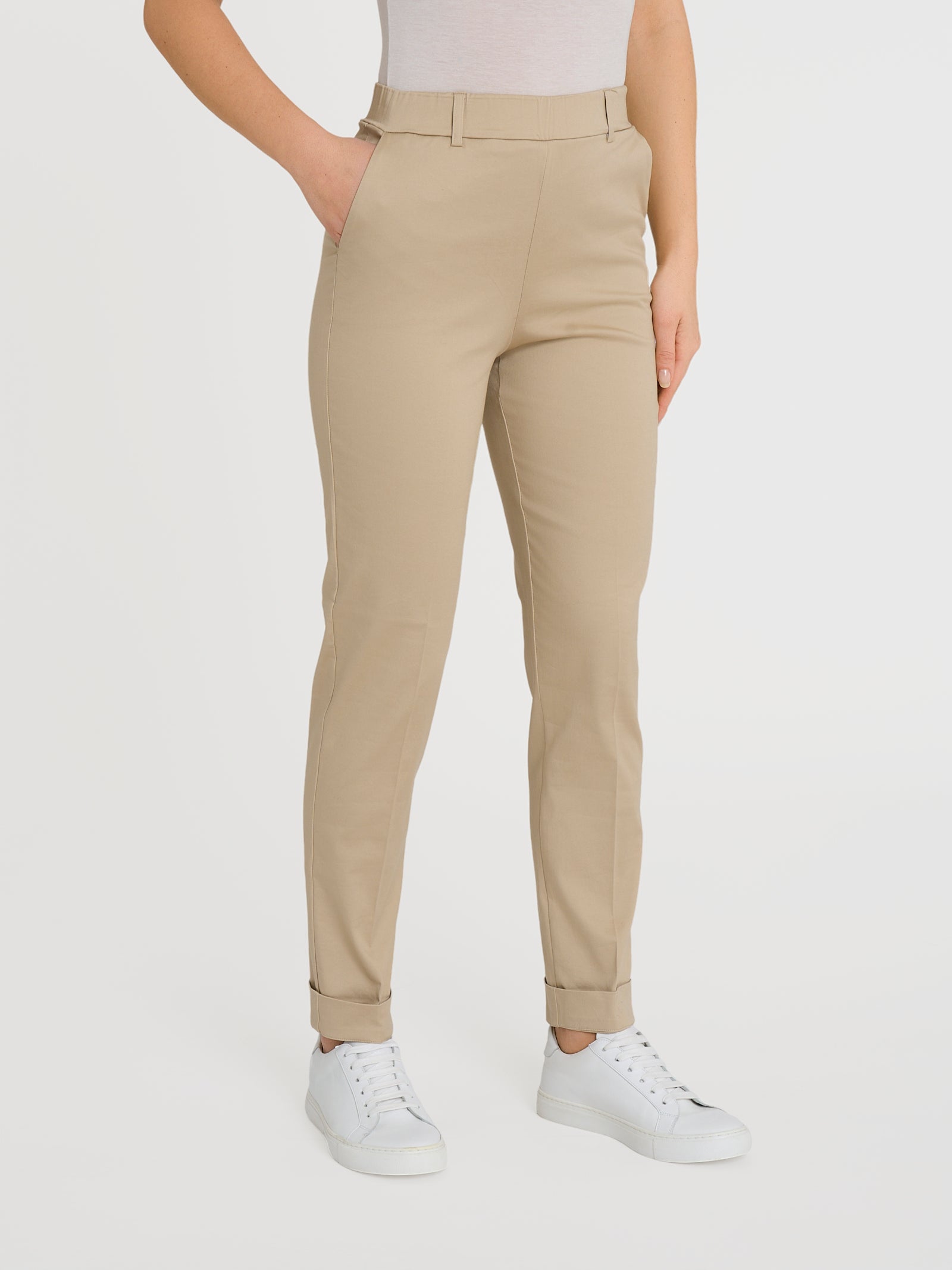 Ragno Satin Power pantalone chino slim Irish Cream cotone