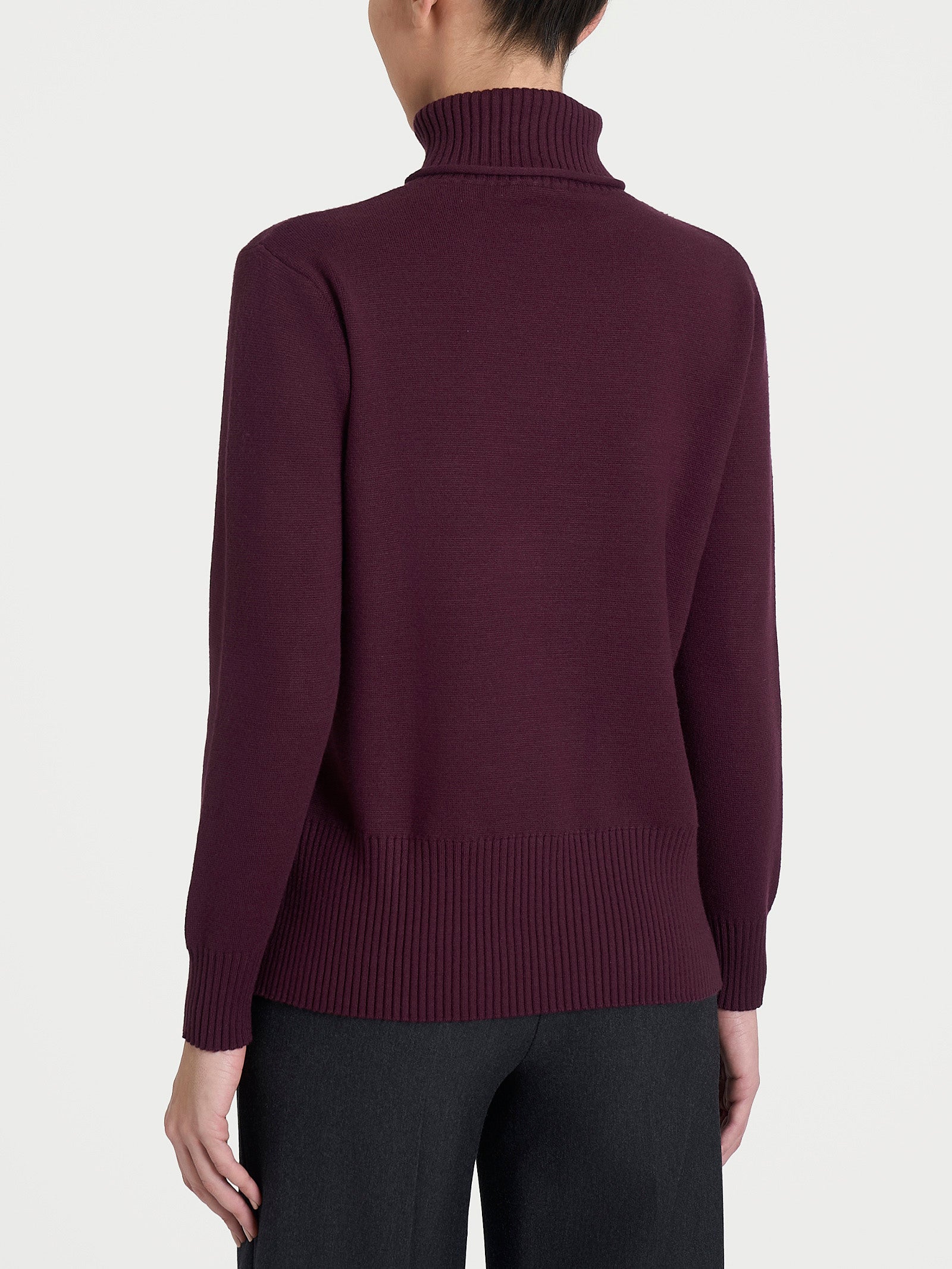 Ragno Super Soft Maglia Dolcevita Asimmetrico Fig viscosa