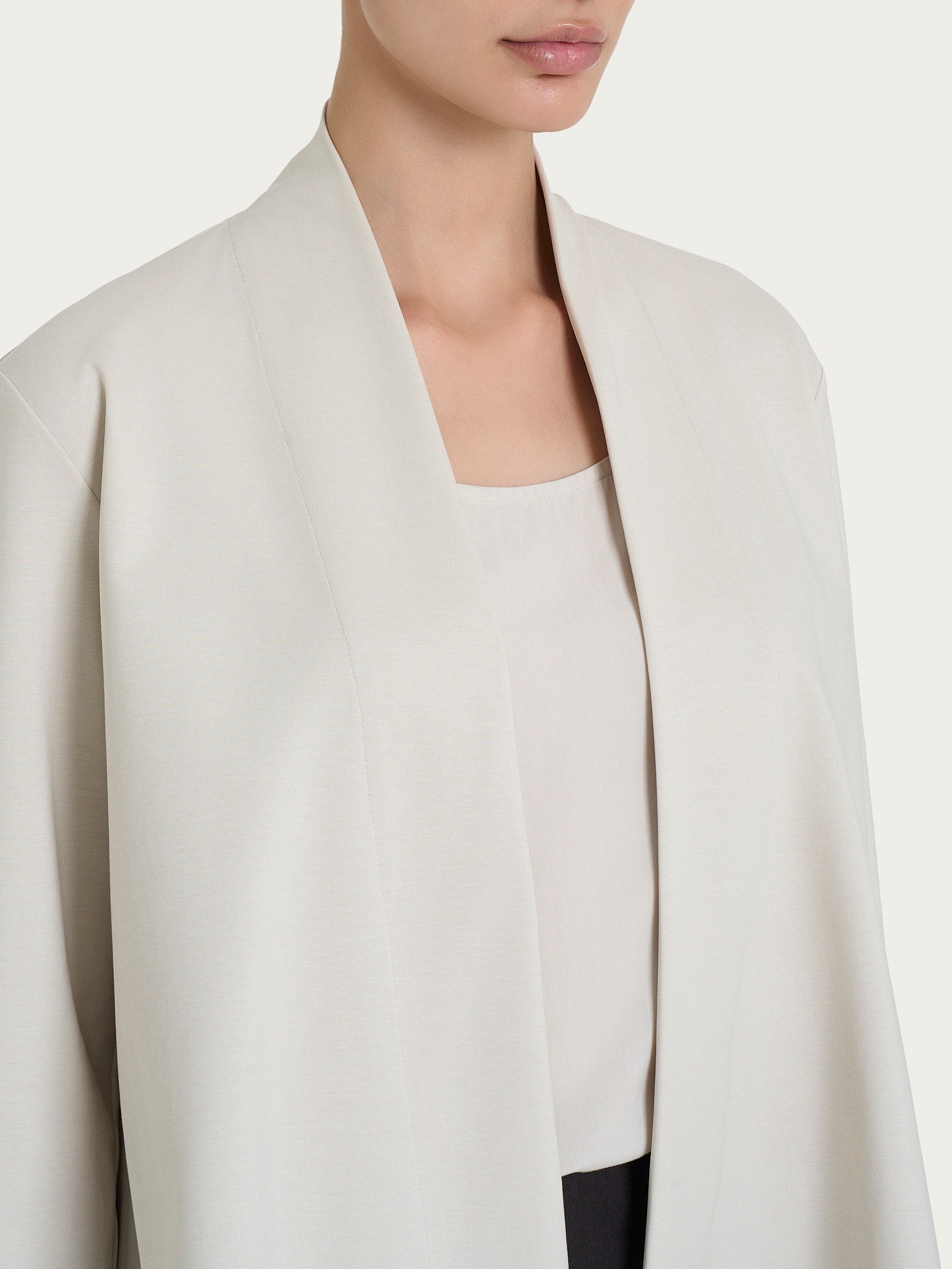 Ragno Compact Light Cardigan Aperto Champignon Manica 3/4