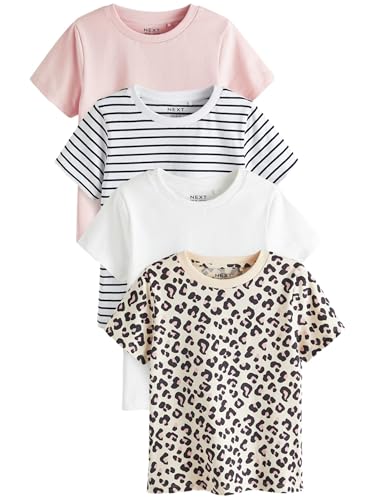 Next 4 t-shirt bambina rosa fantasia cotone