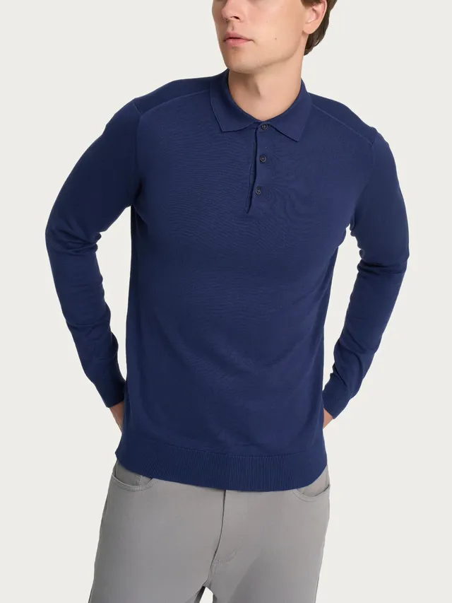 Ragno Four Seasons Set Sail polo uomo blu viscosa