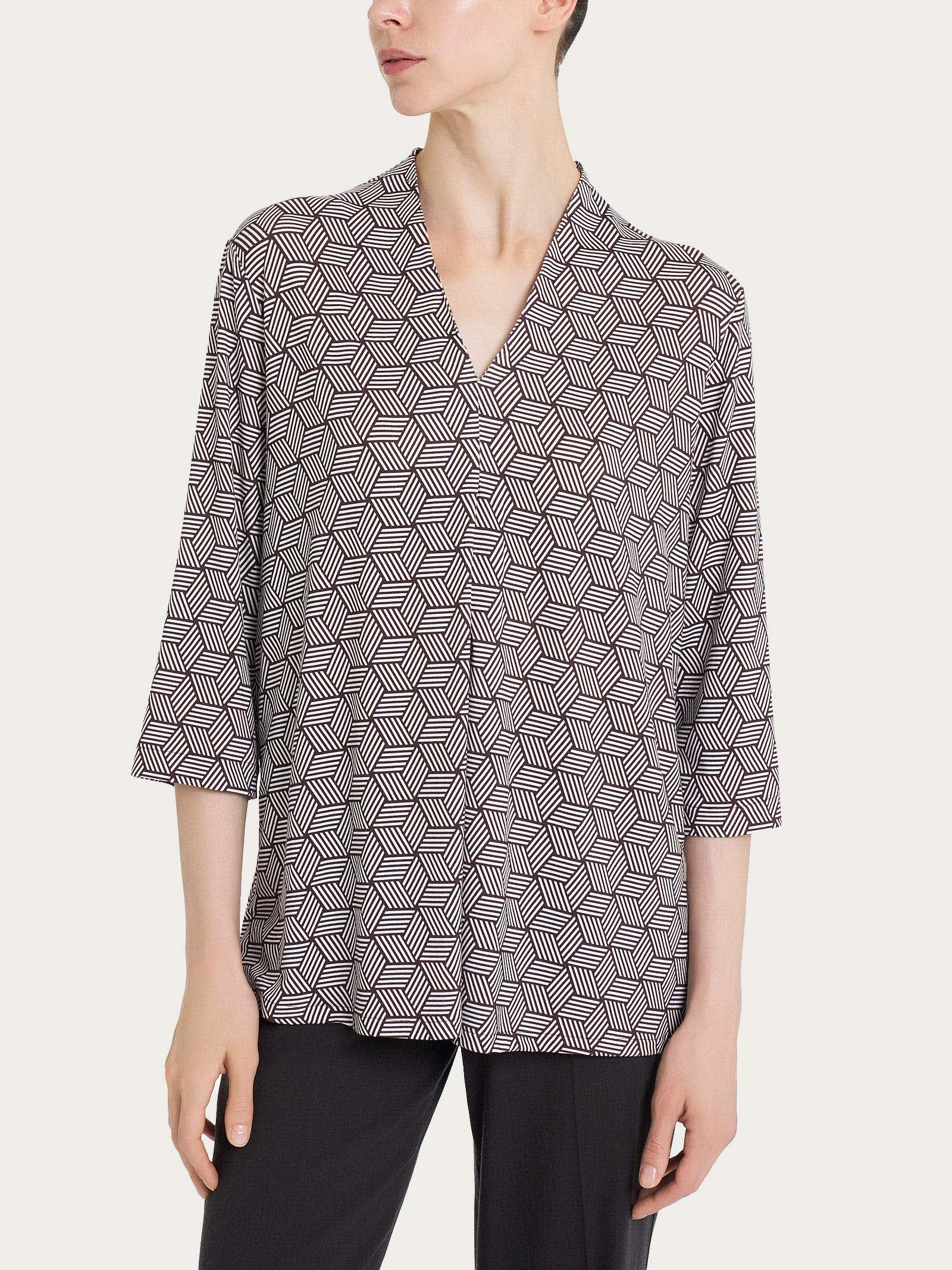 Ragno Viscosa Summer Maglietta Scollo V Dawn Blue manica 3/4