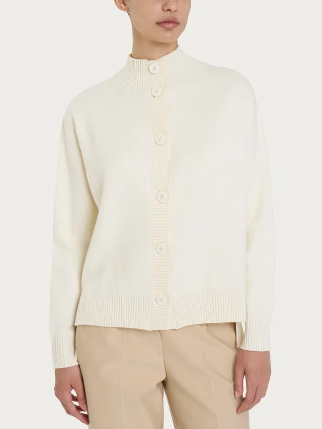 Ragno Four Seasons cardigan bottoni avorio