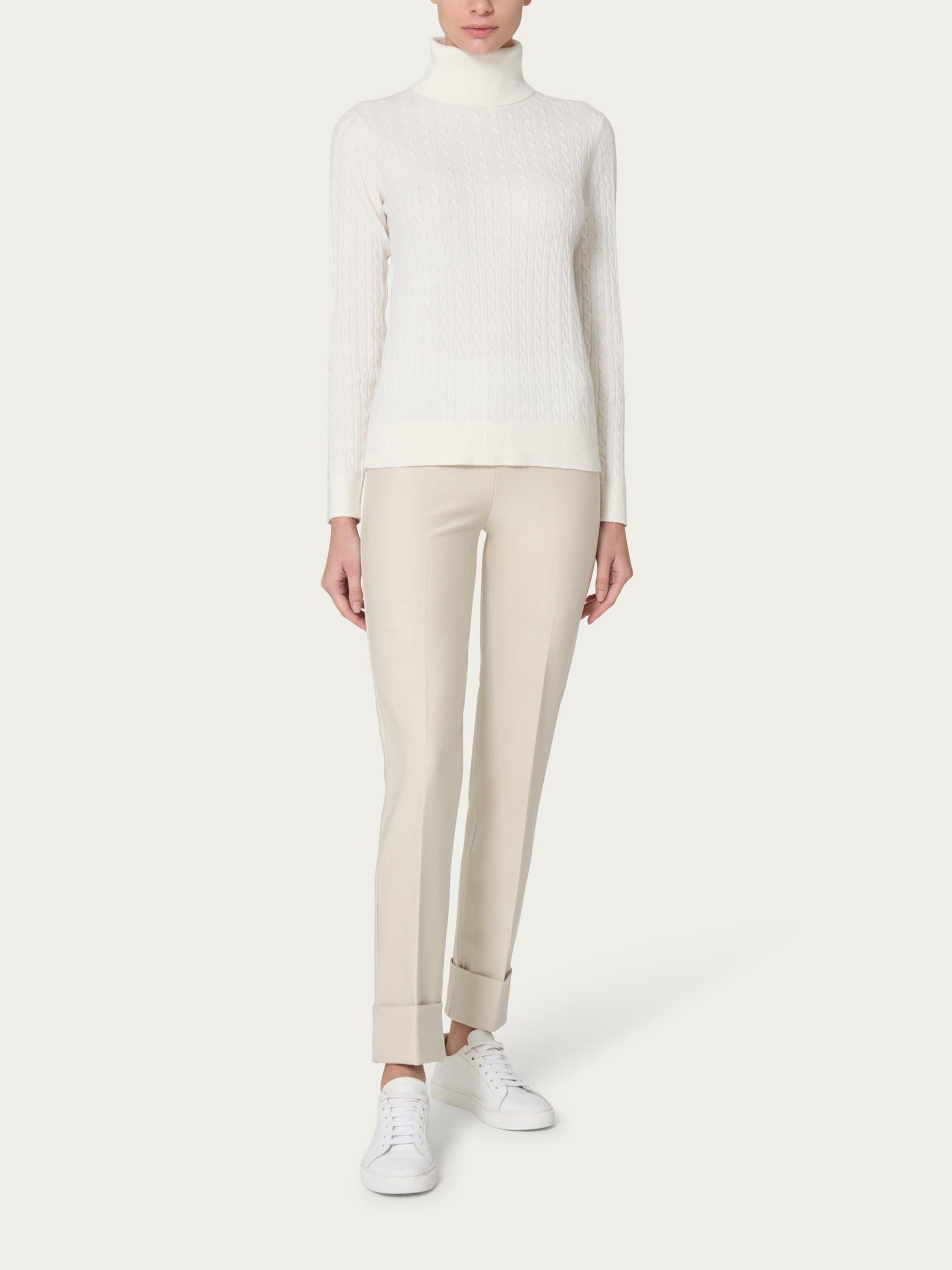 Ragno Super Soft Dolcevita manica lunga marrone viscosa