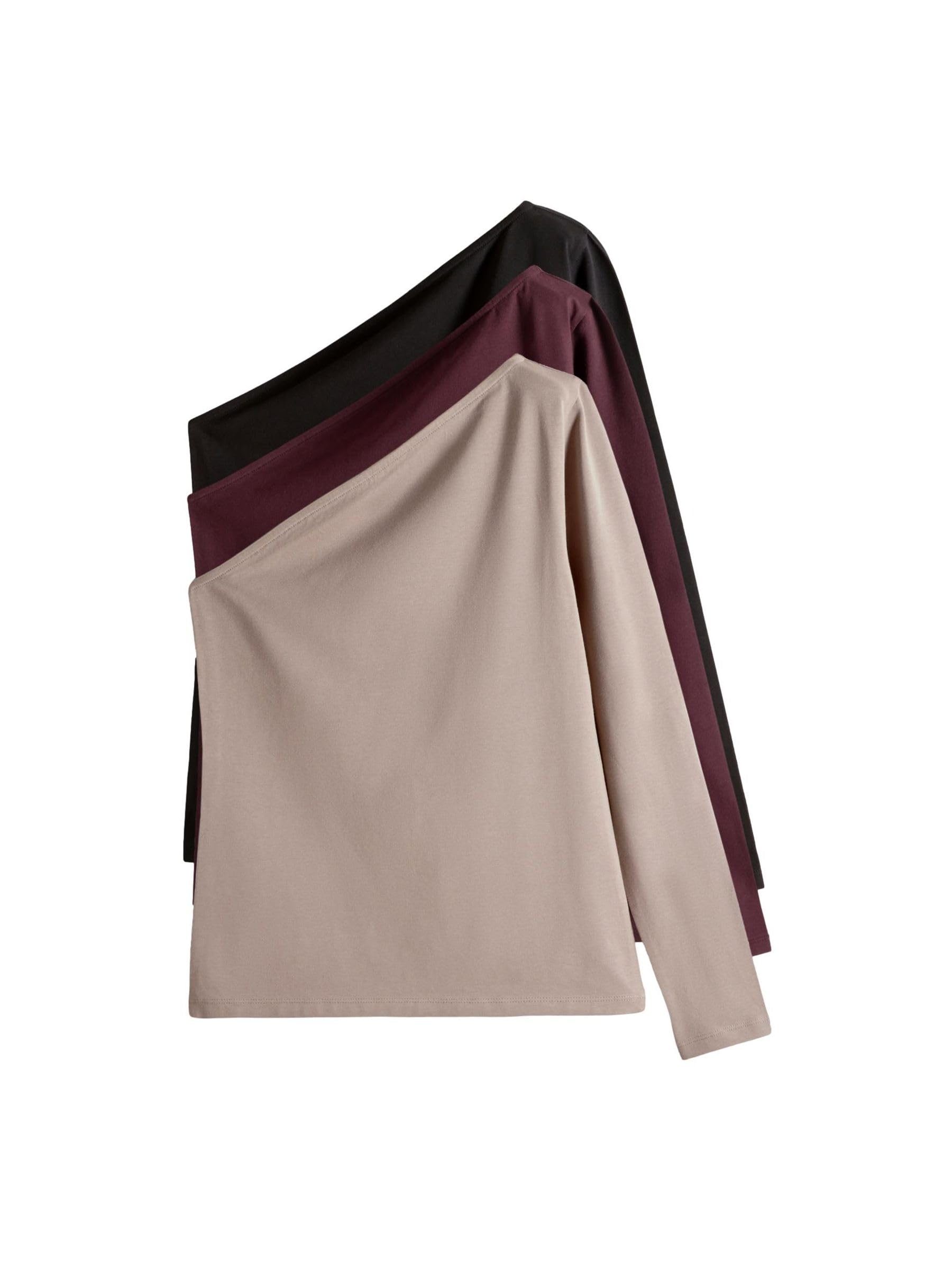 Geo Next The Set magliette monospalla maniche lunghe 3 pezzi