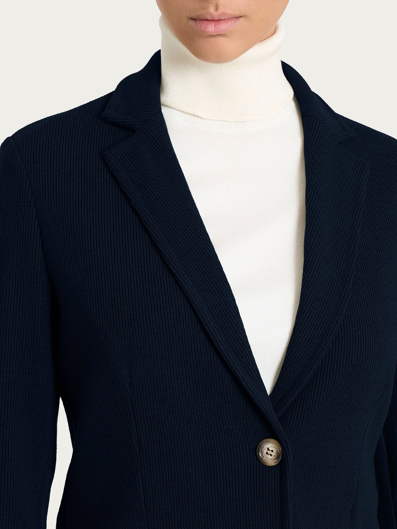 Ragno Velvet blazer due bottoni manica lunga Bleu