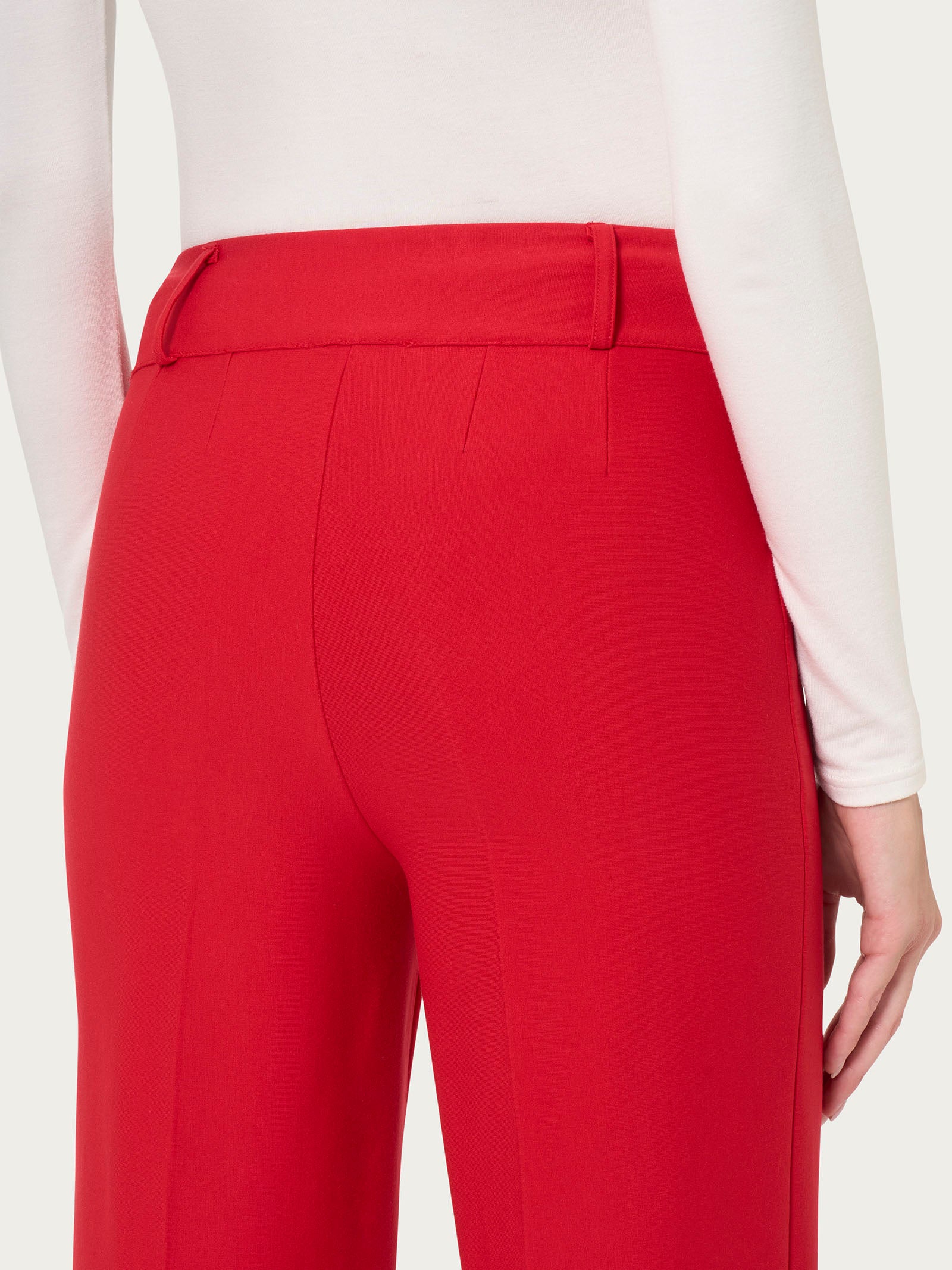 Ragno Compact Pantalone Carrot Donna rosso elasticizzato