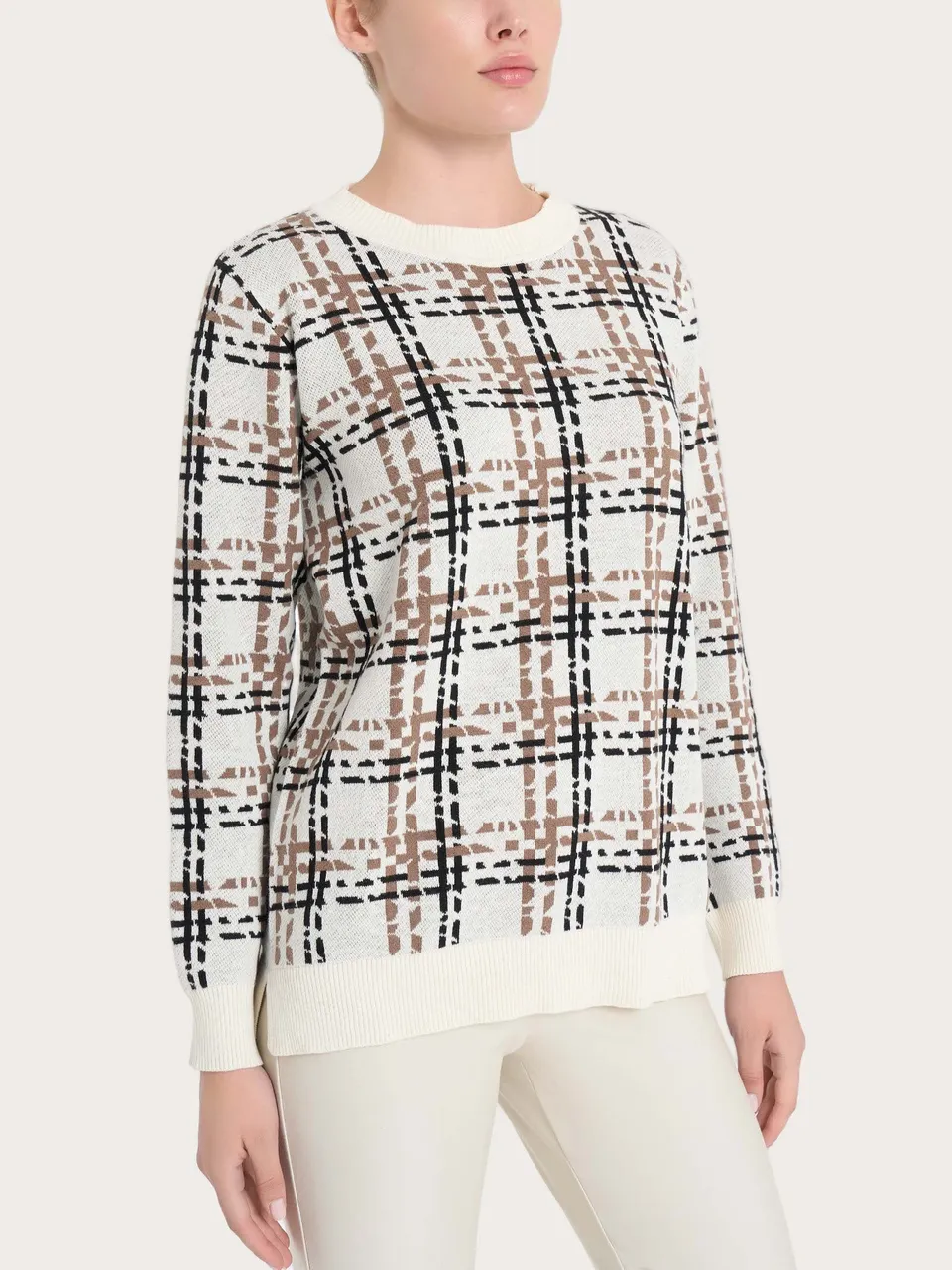 Ragno Winter Cotton Maglia Girocollo Donna Avorio