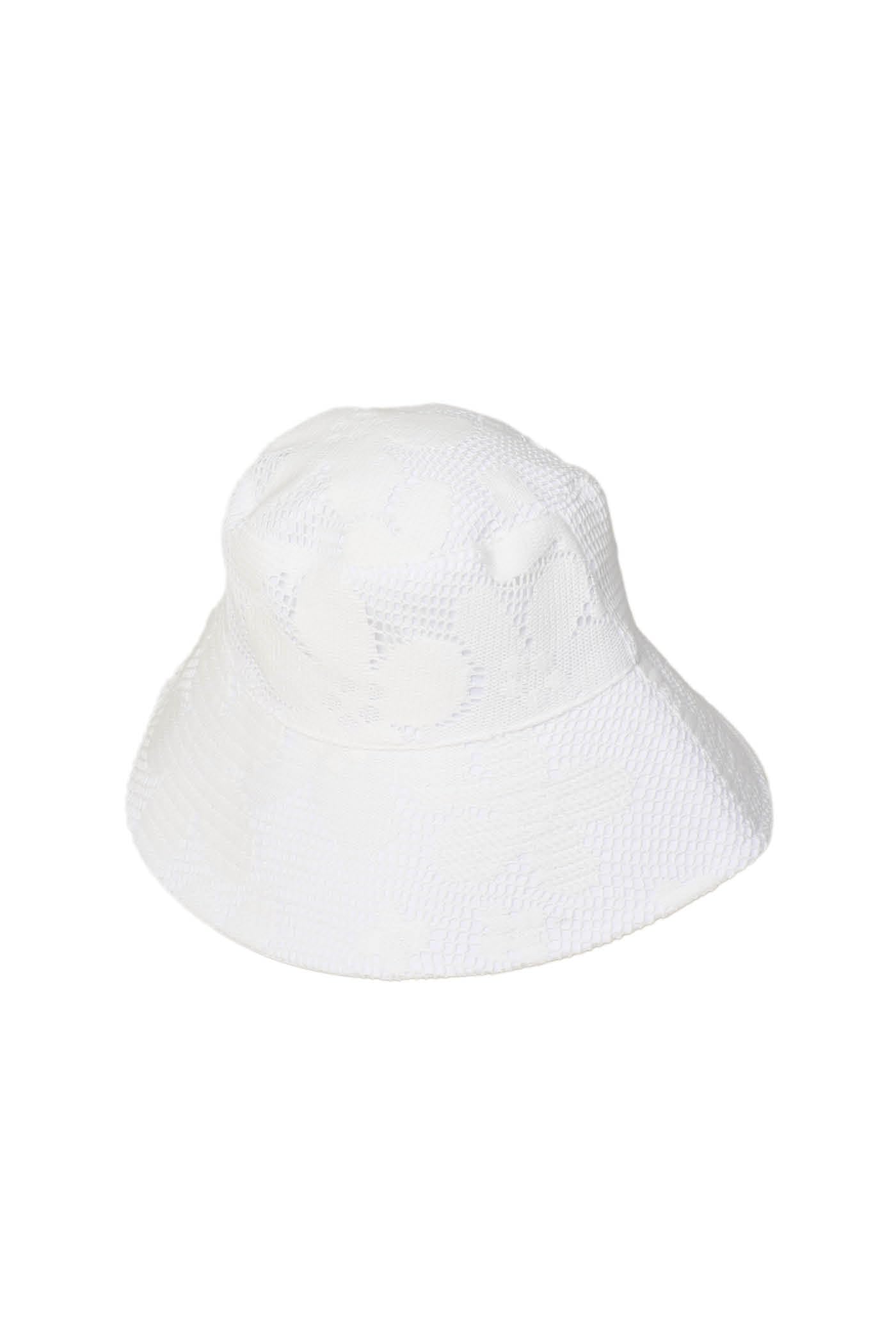 Goldenpoint Filet Cappello Bucket Tela e Pizzo Tinta Unita